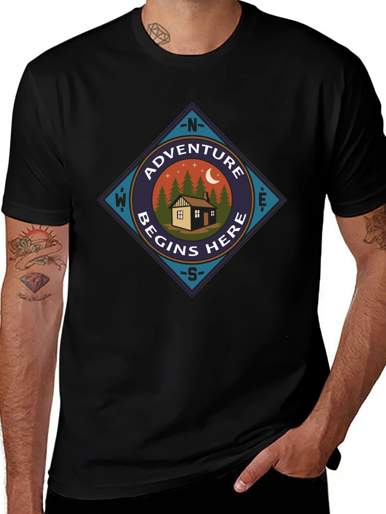Adventure Begins Here Graphic Tee