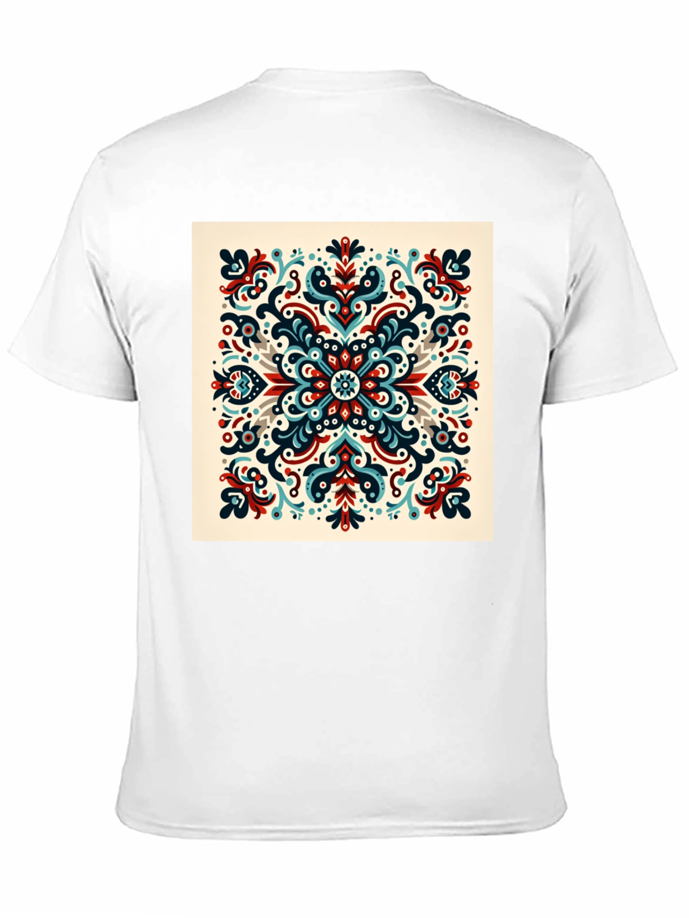 Ornamental Mandala Graphic Print Black T-Shirt