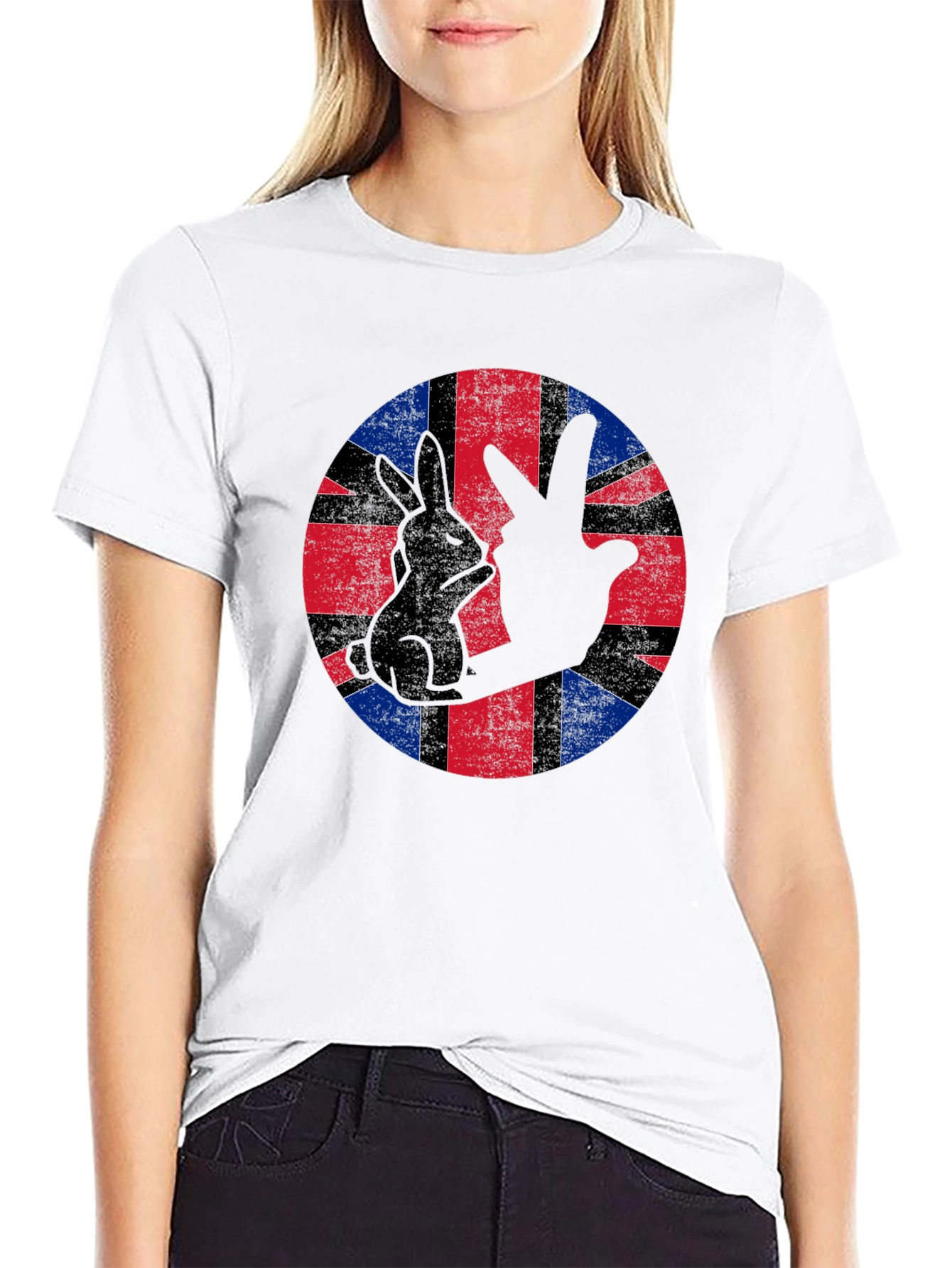 Union Jack Rabbit Hand T-Shirt