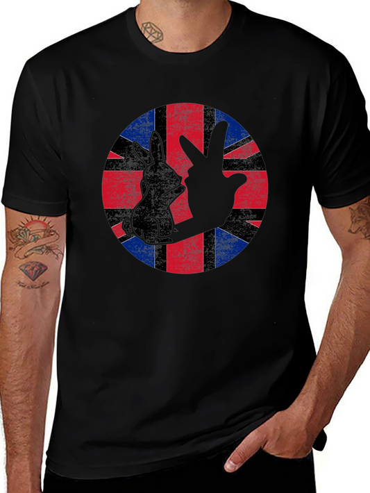 Union Jack Rabbit Hand T-Shirt