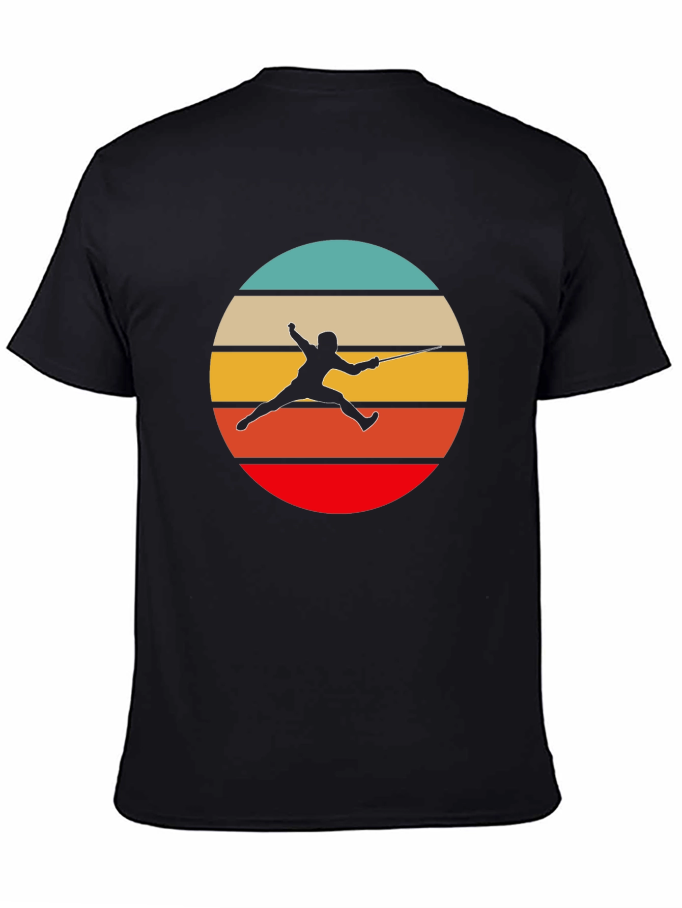 Retro Fencing T-Shirt - Stylish Sport Silhouette