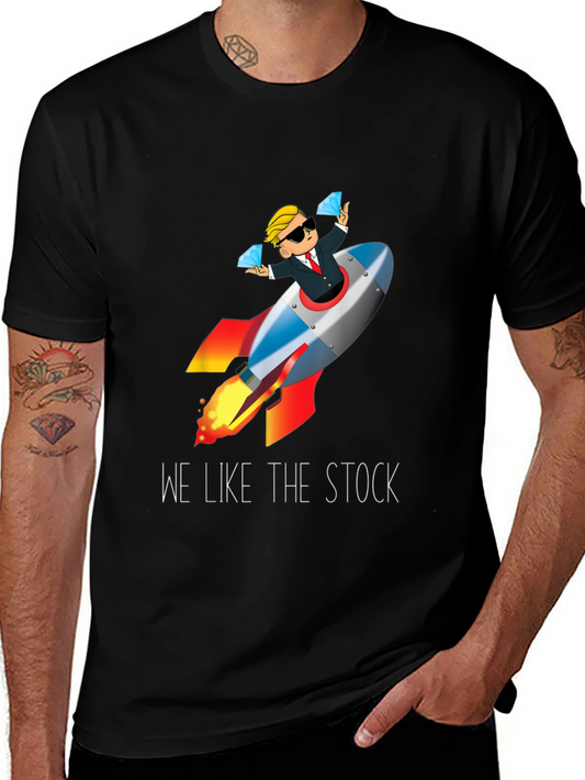 We Like the Stock T-Shirt - Rocket Man Stonks
