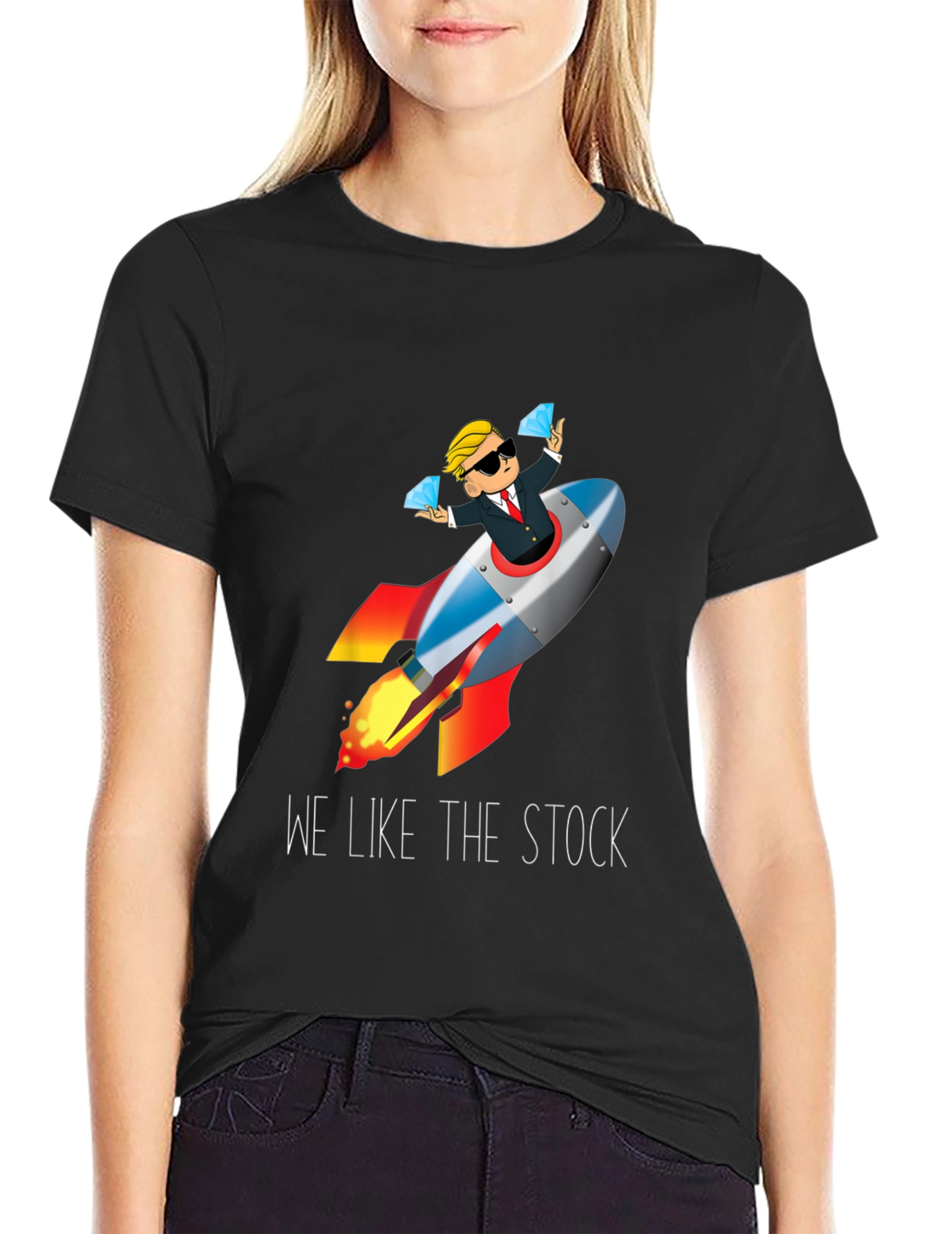 We Like the Stock T-Shirt - Rocket Man Stonks