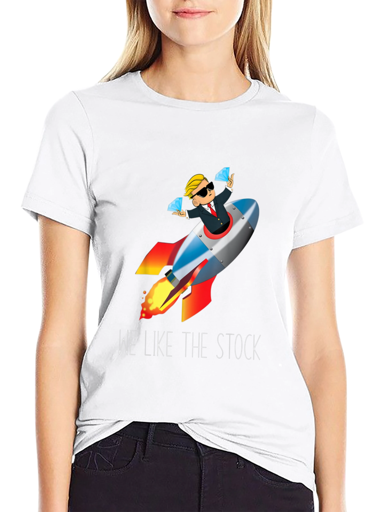 We Like the Stock T-Shirt - Rocket Man Stonks