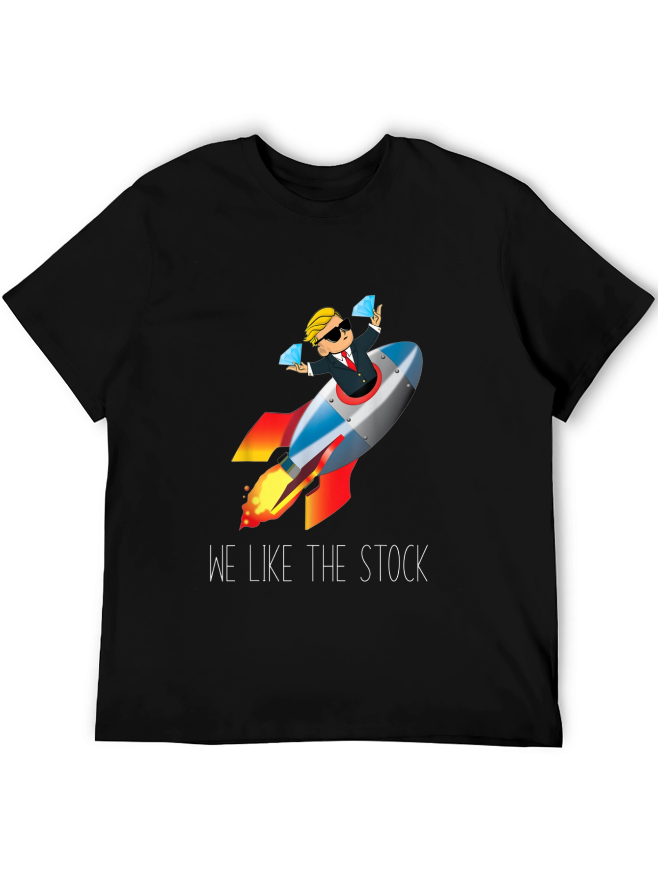 We Like the Stock T-Shirt - Rocket Man Stonks