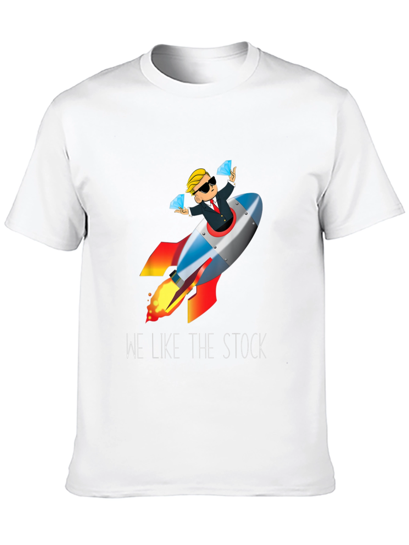 We Like the Stock T-Shirt - Rocket Man Stonks