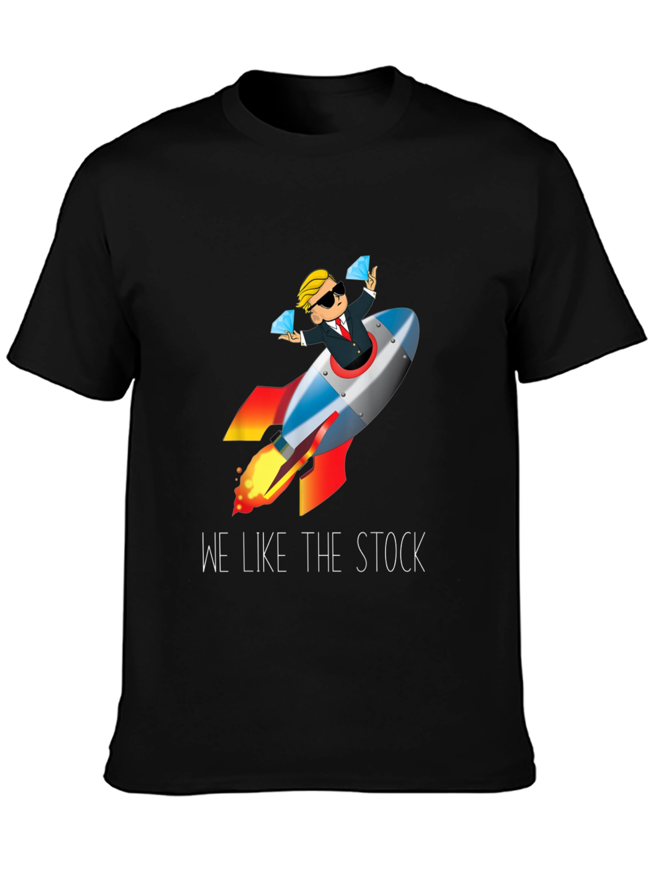 We Like the Stock T-Shirt - Rocket Man Stonks