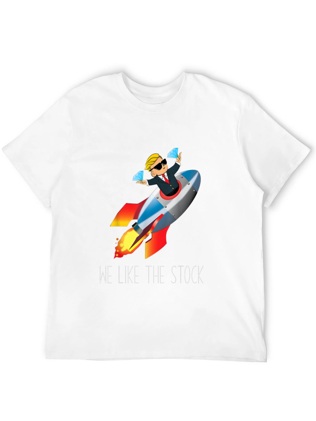 We Like the Stock T-Shirt - Rocket Man Stonks
