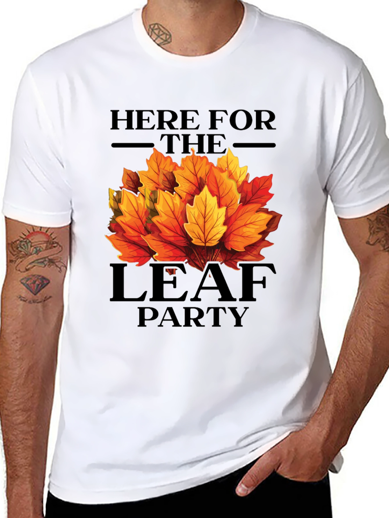 Here for the Leaf Party Graphic T-Shirt