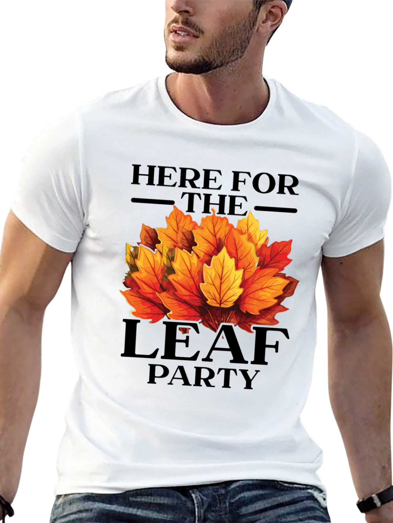 Here for the Leaf Party Graphic T-Shirt