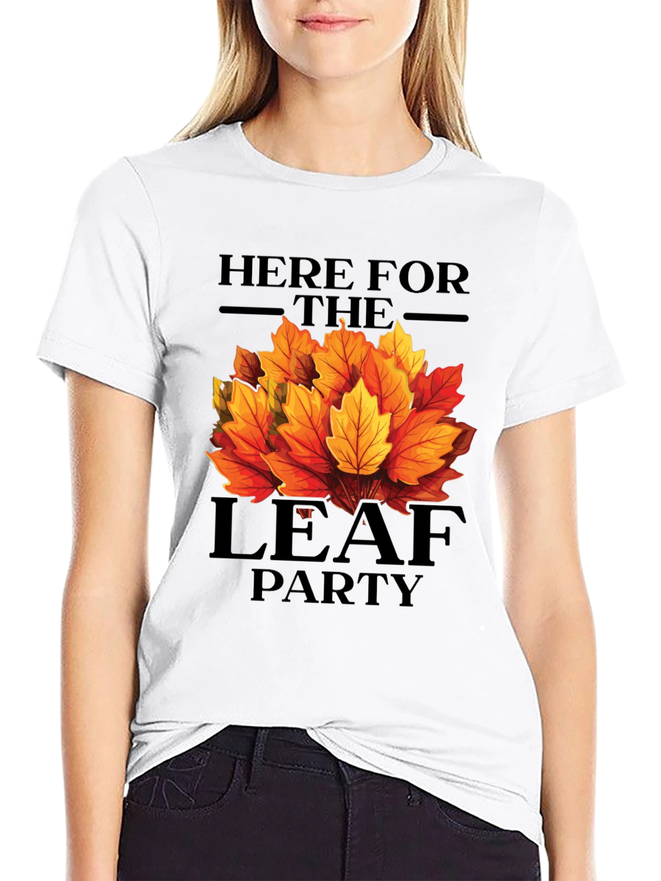 Here for the Leaf Party Graphic T-Shirt