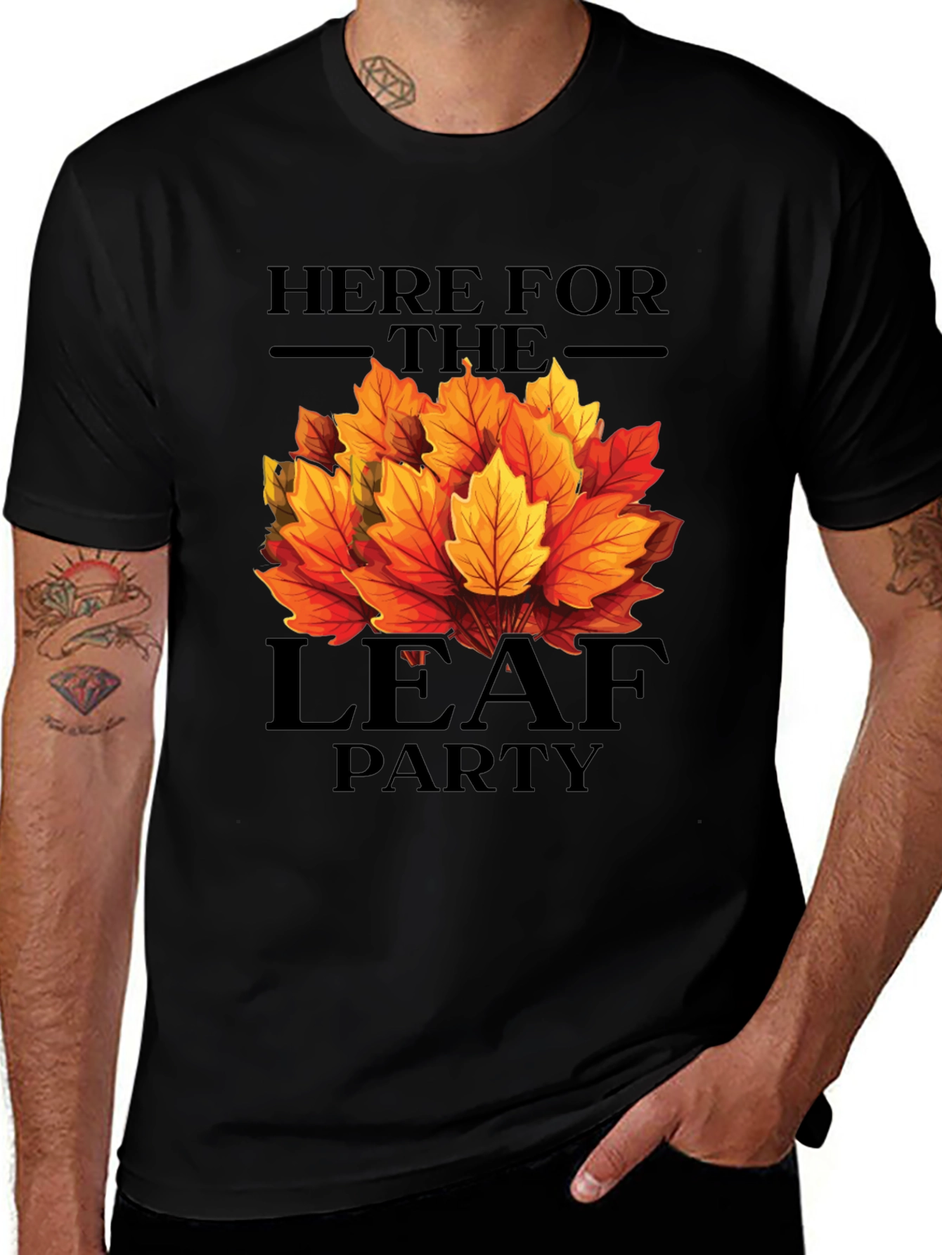 Here for the Leaf Party Graphic T-Shirt
