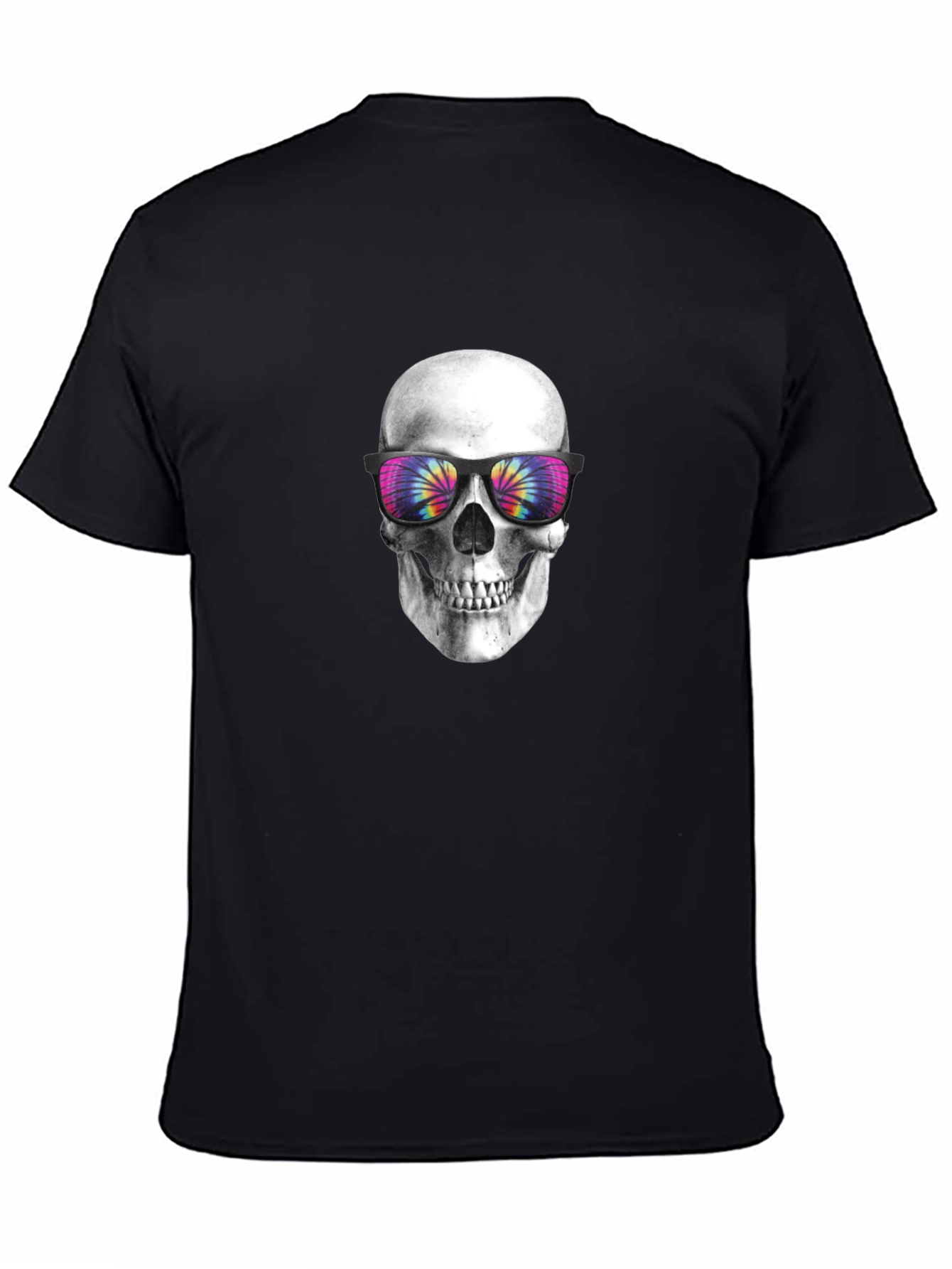 Skull with Tie-Dye Sunglasses Graphic Tee