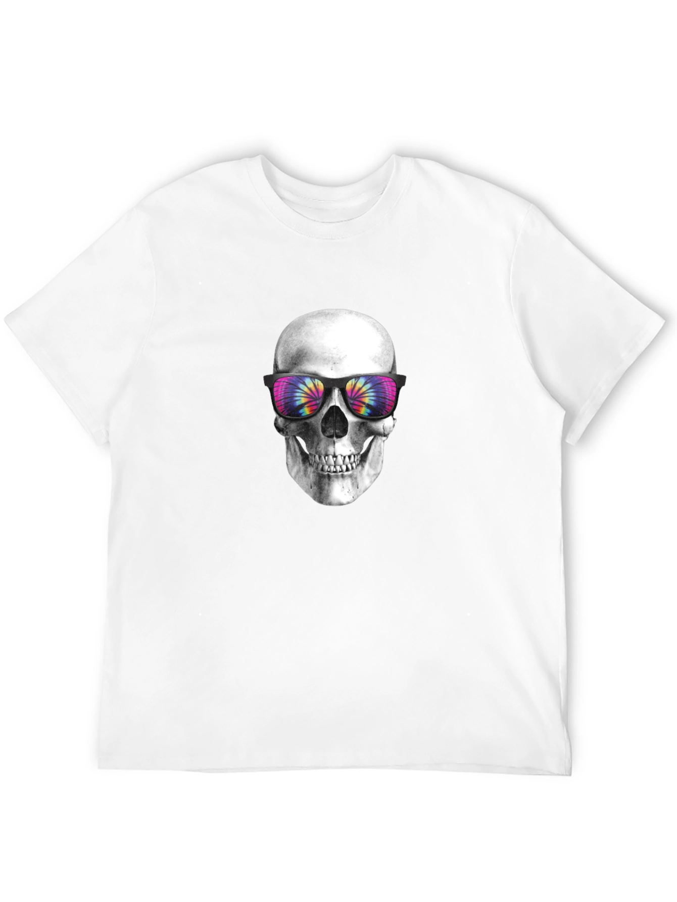 Skull with Tie-Dye Sunglasses Graphic Tee