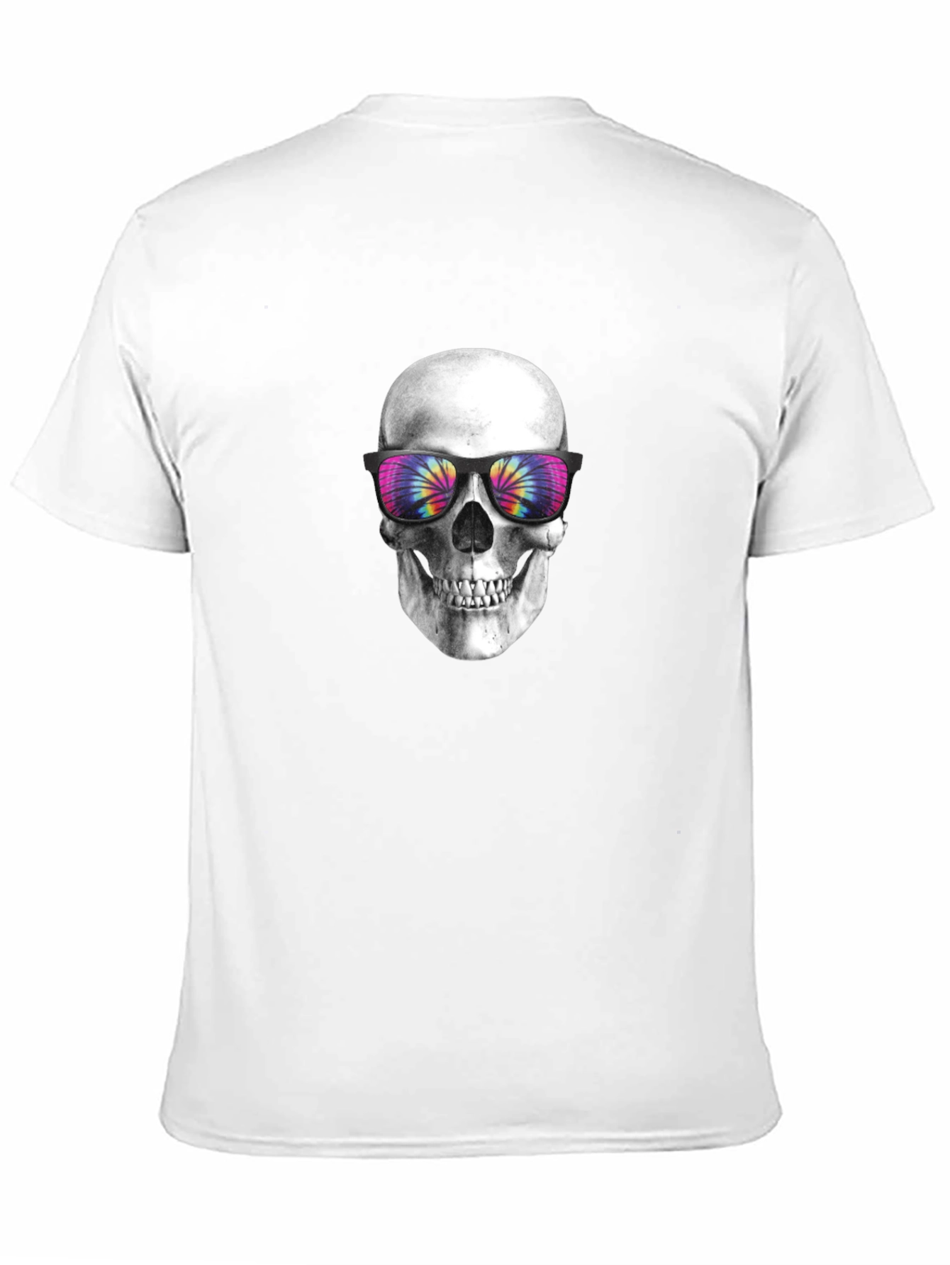 Skull with Tie-Dye Sunglasses Graphic Tee