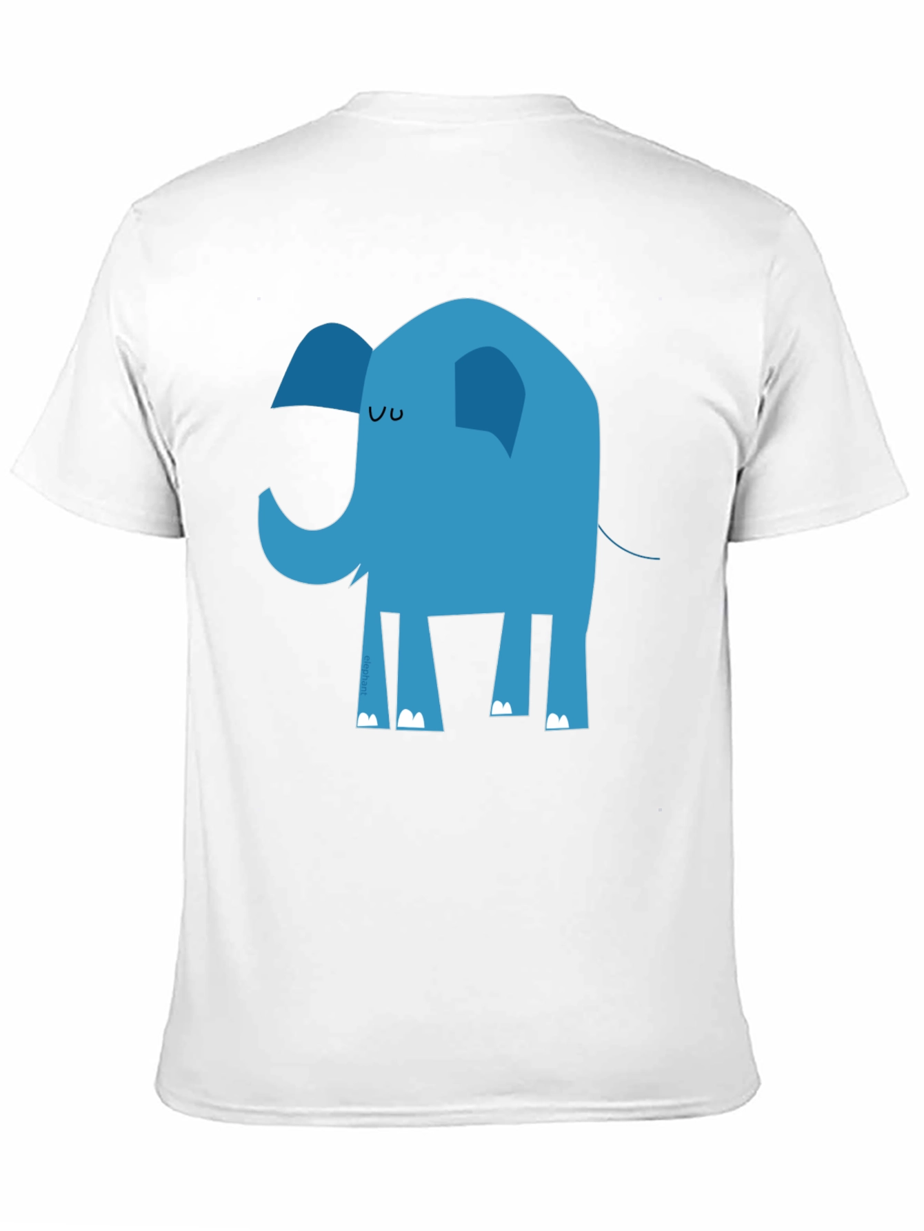 Cartoon Elephant Graphic Black Tee