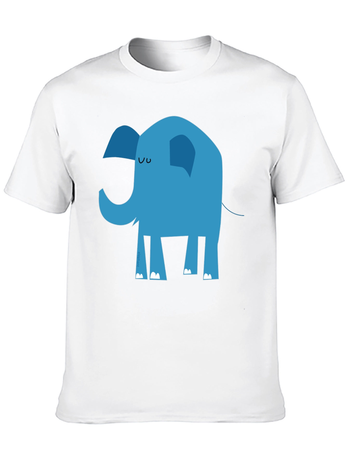 Cartoon Elephant Graphic Black Tee