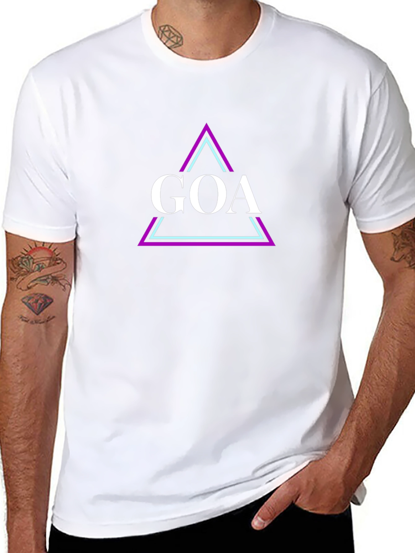 GOA Graphic Tee - Retro Triangle Design