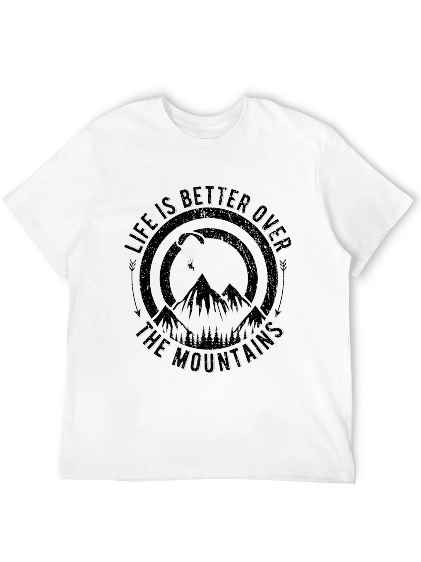 Life is Better Over the Mountains Black T-Shirt