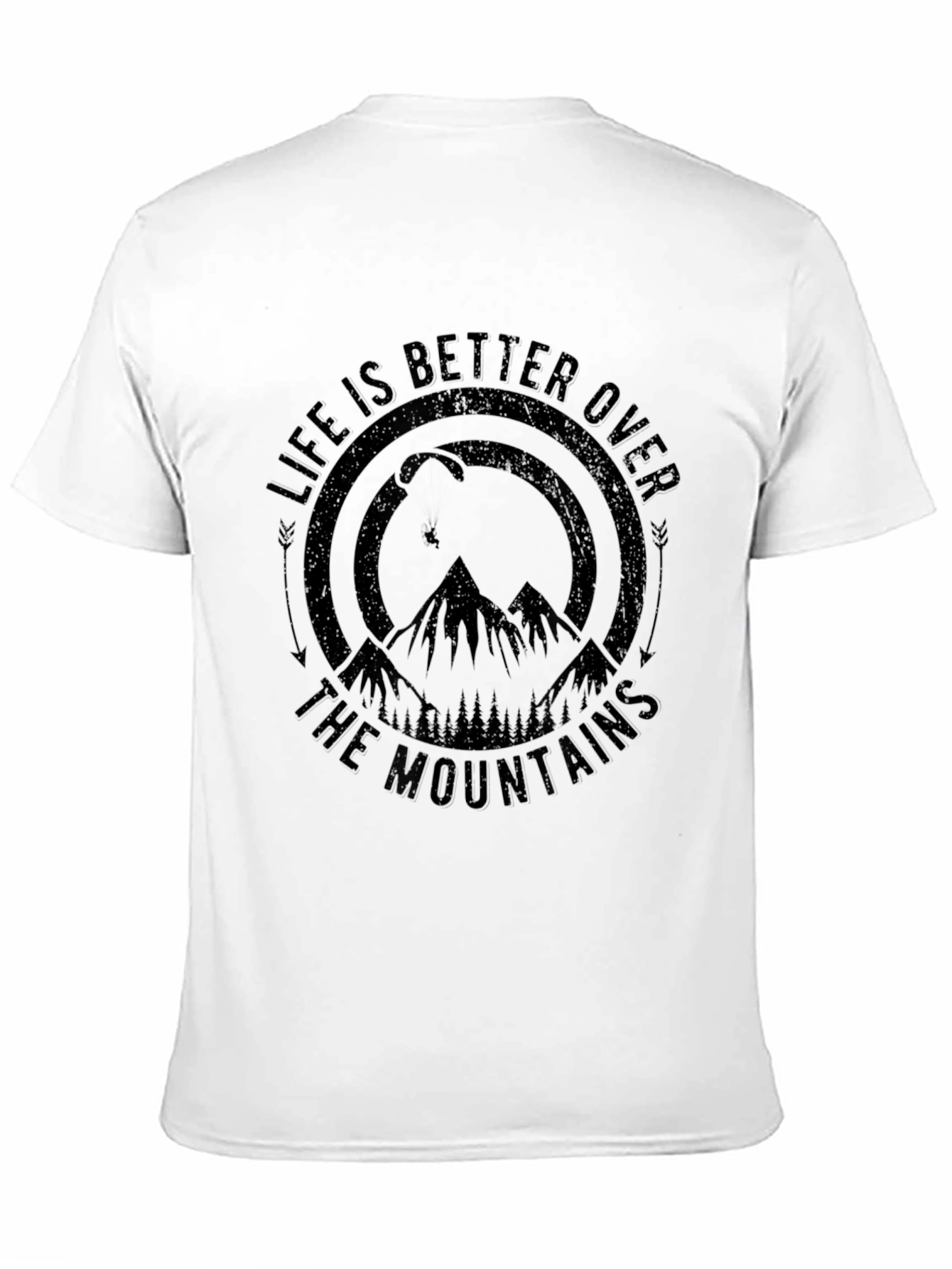 Life is Better Over the Mountains Black T-Shirt
