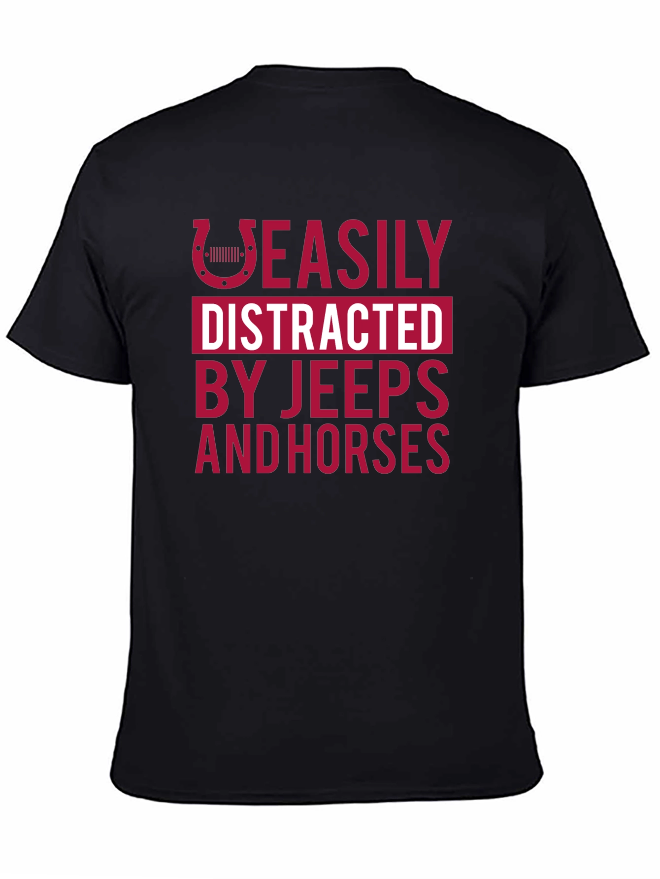 Easily Distracted Jeeps & Horses T-Shirt