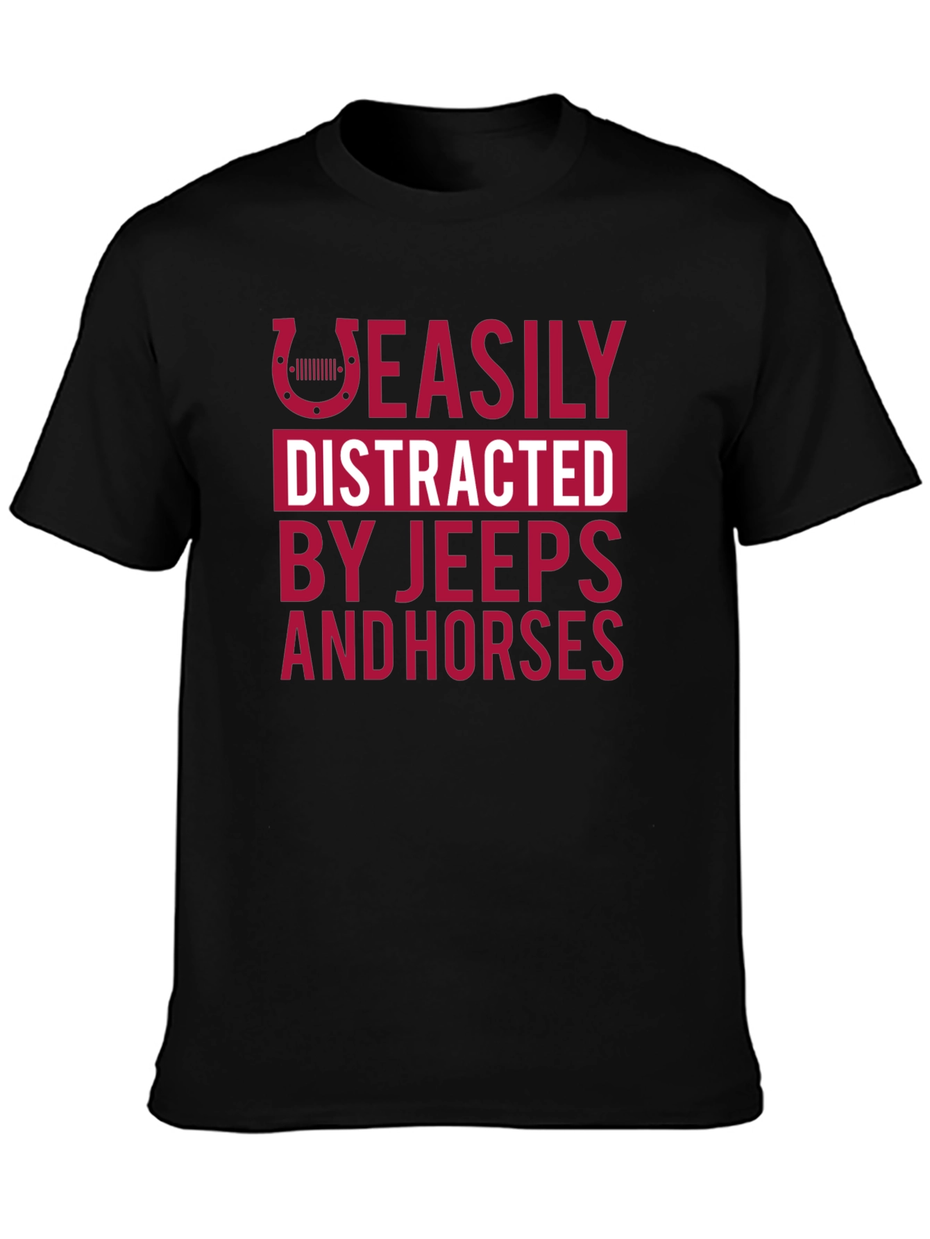 Easily Distracted Jeeps & Horses T-Shirt