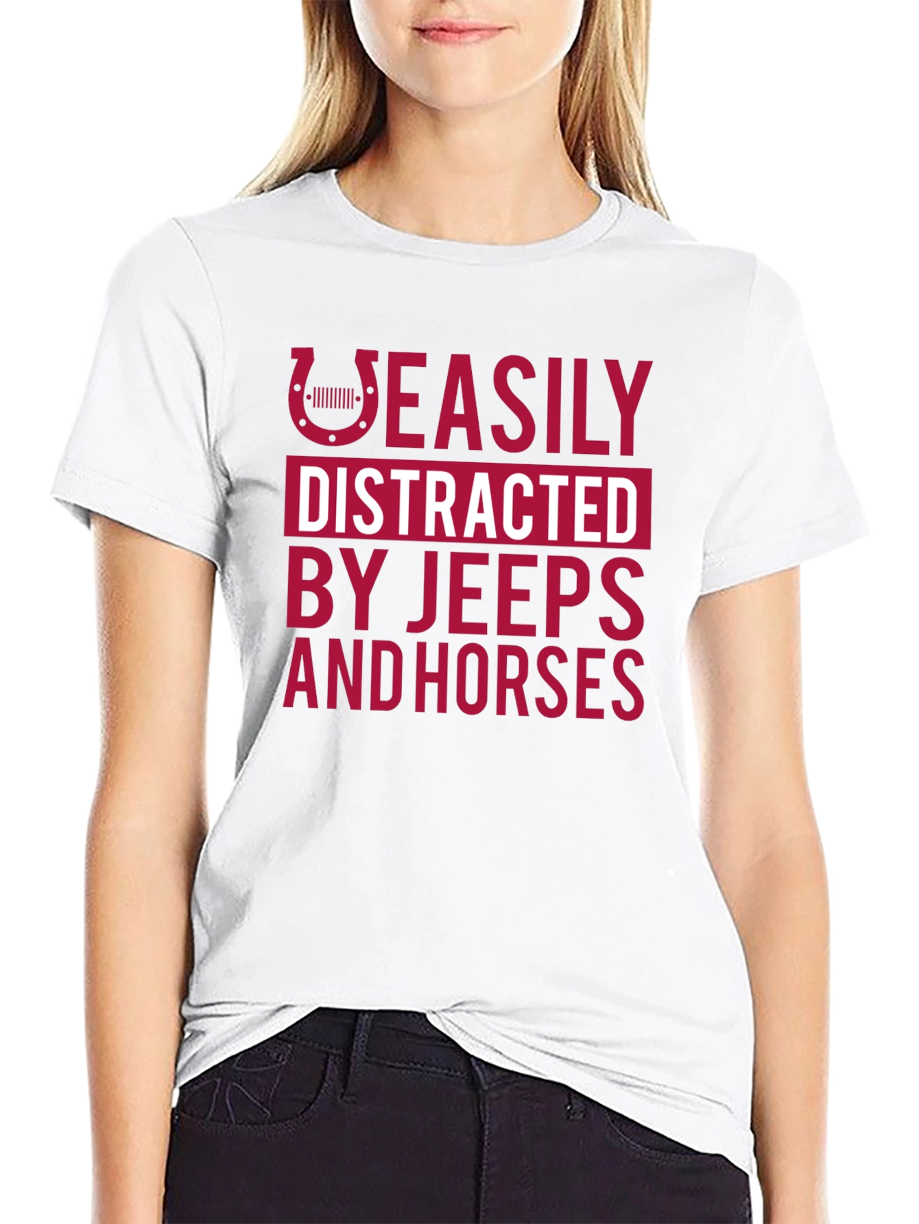Easily Distracted Jeeps & Horses T-Shirt