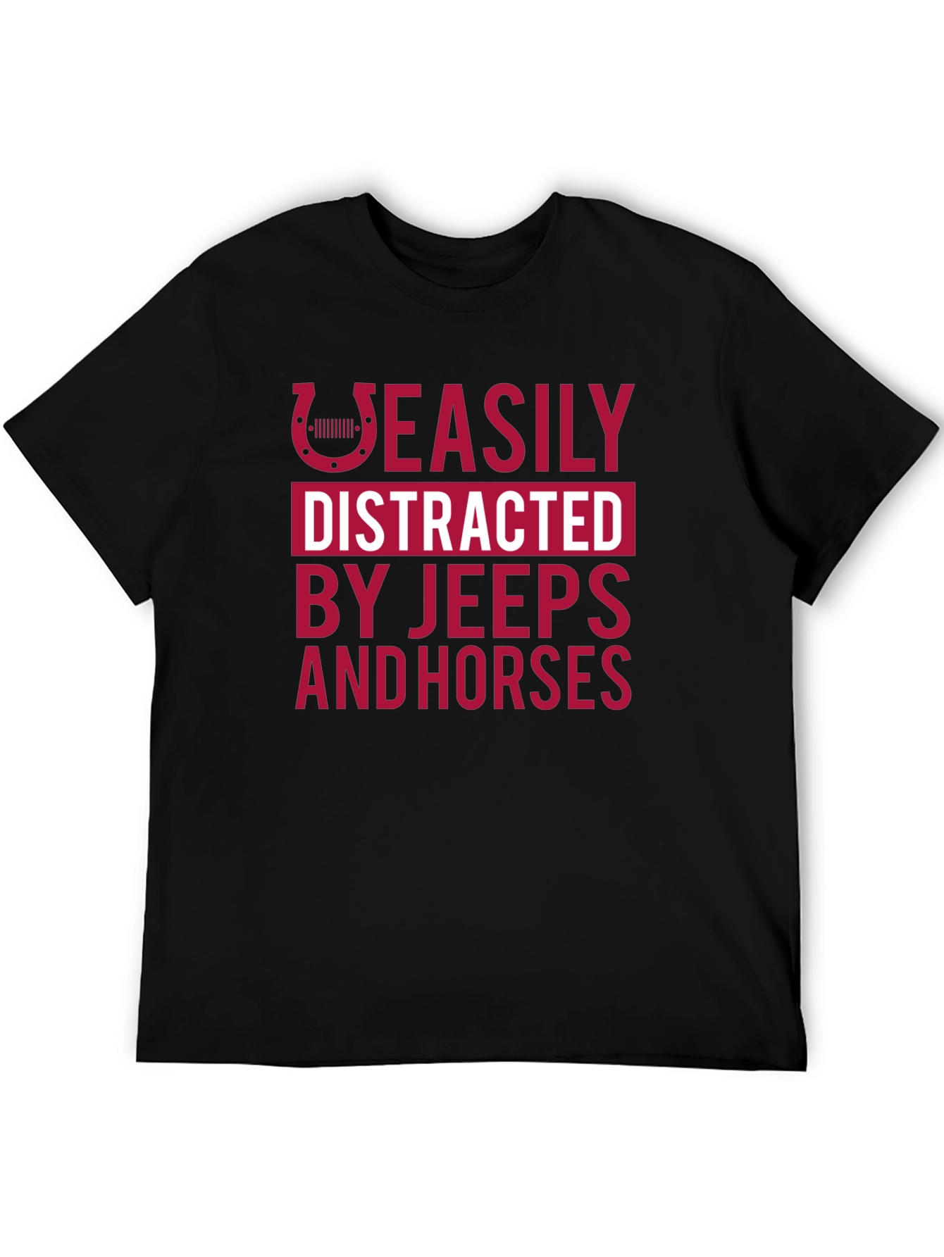 Easily Distracted Jeeps & Horses T-Shirt