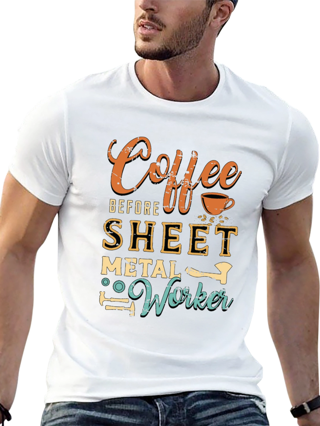 Coffee Before Sheet Metal Worker Graphic Tee