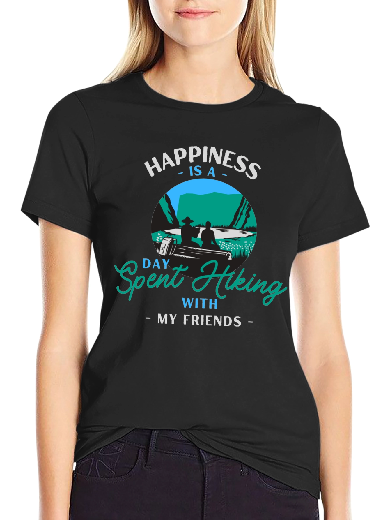 Hiking Friends Tee - Happiness Is Hiking