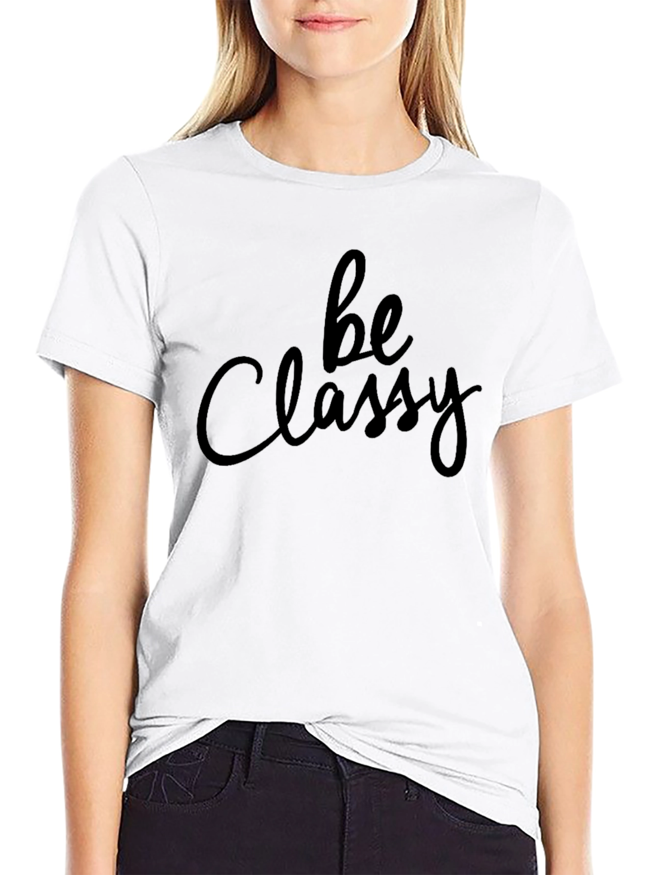 Be Classy Black T-Shirt - Stylish Casual Wear