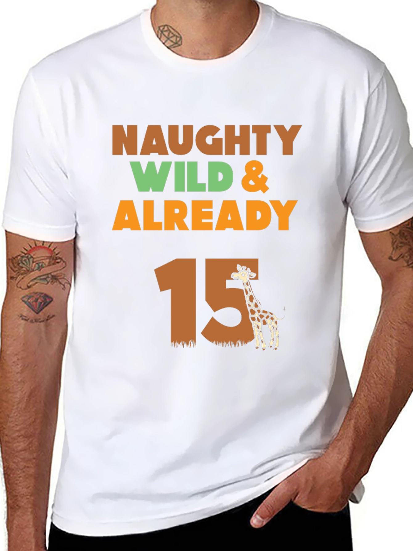 Naughty Wild & Already 15 Giraffe T-Shirt