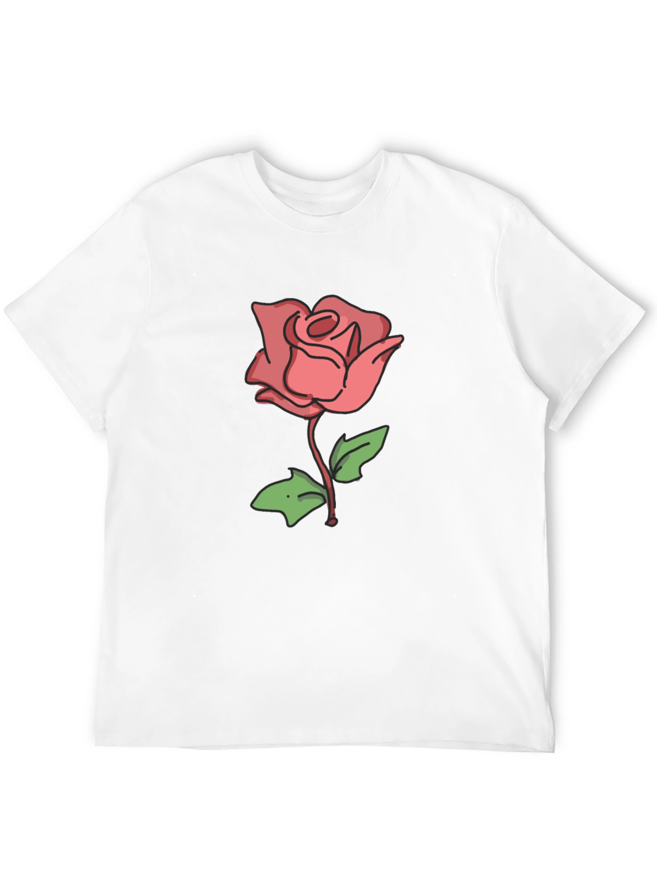 Rose Graphic Black T-Shirt