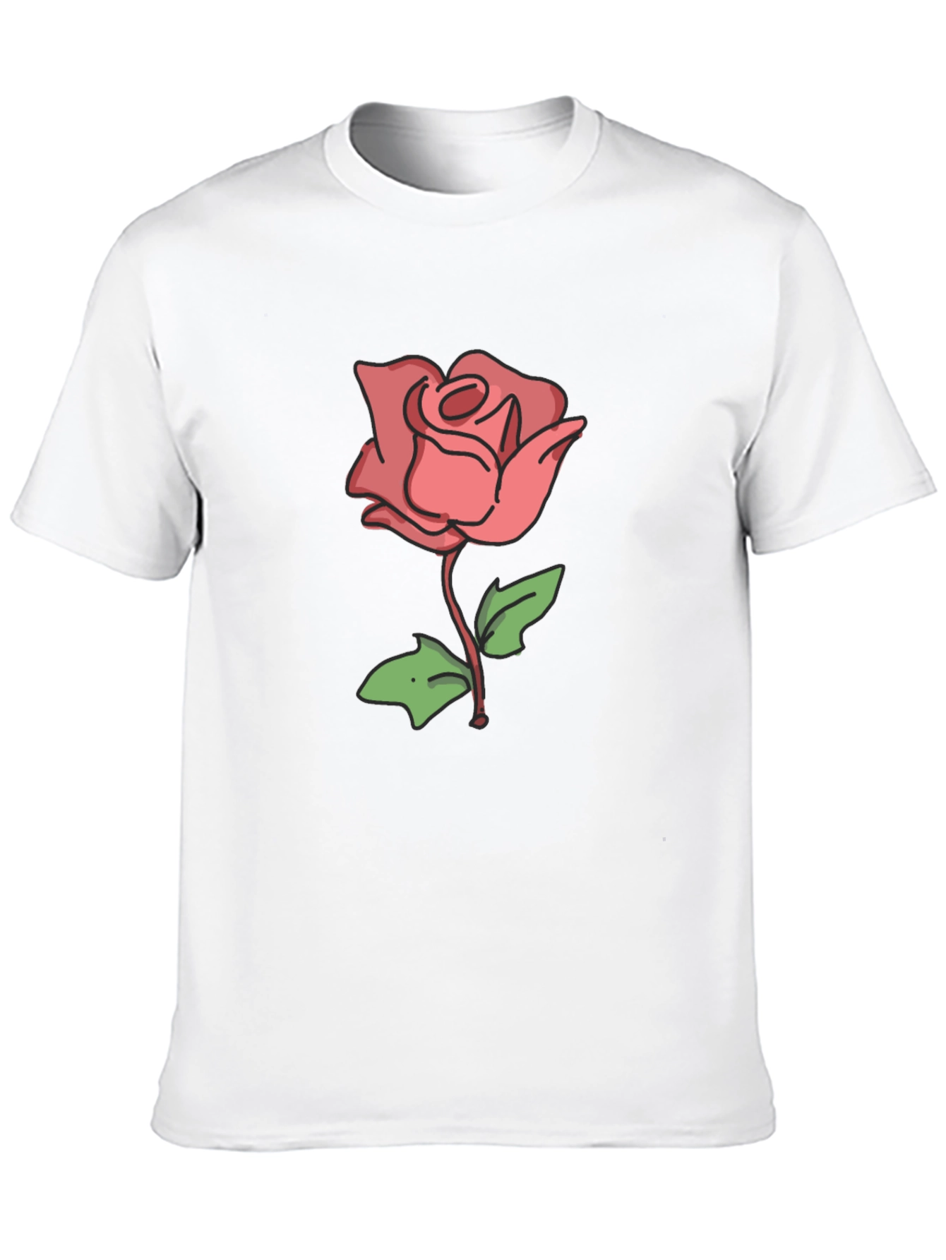 Rose Graphic Black T-Shirt