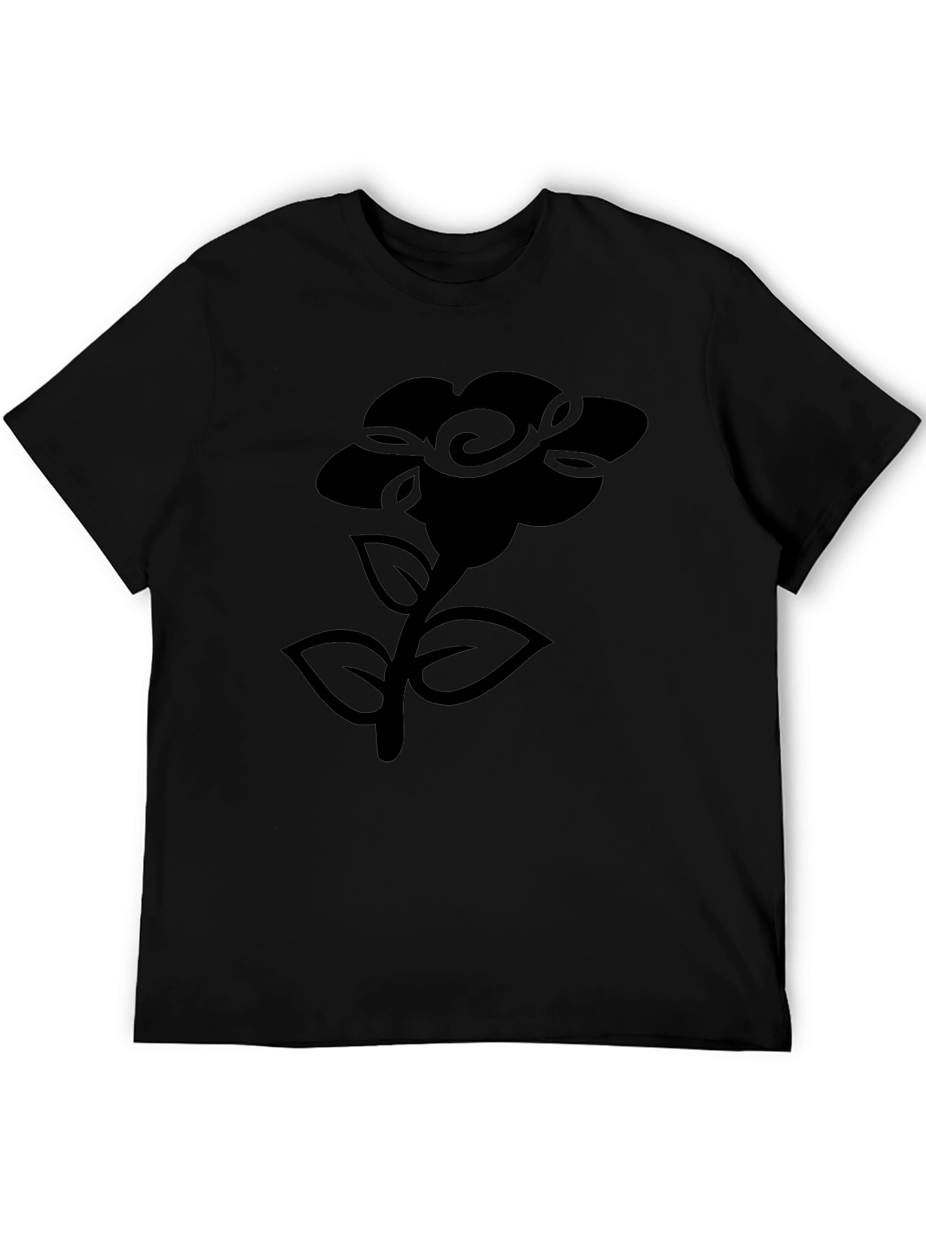 Black Floral Graphic T-Shirt - Modern & Stylish