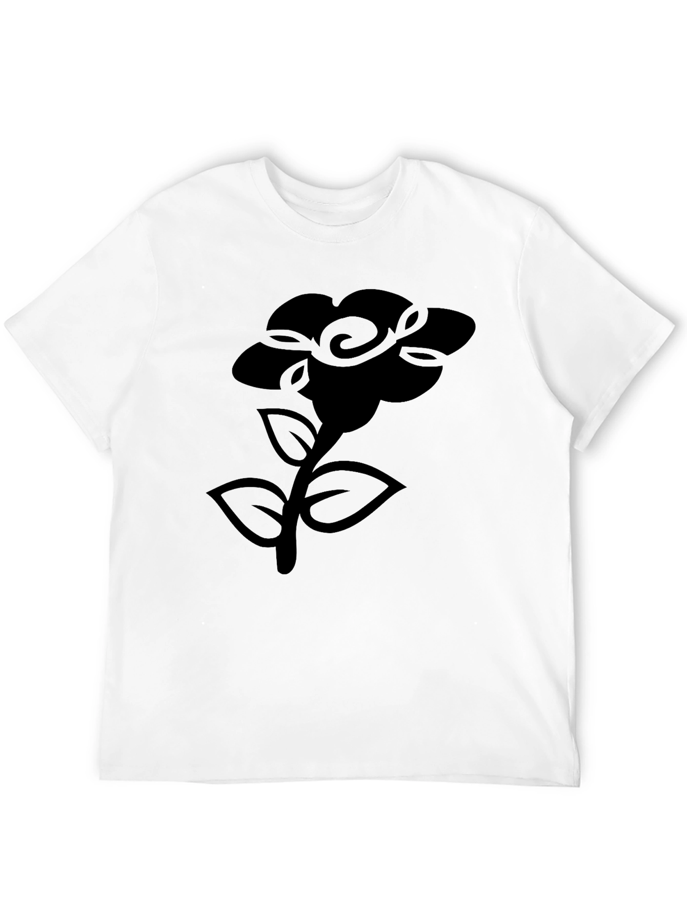Black Floral Graphic T-Shirt - Modern & Stylish