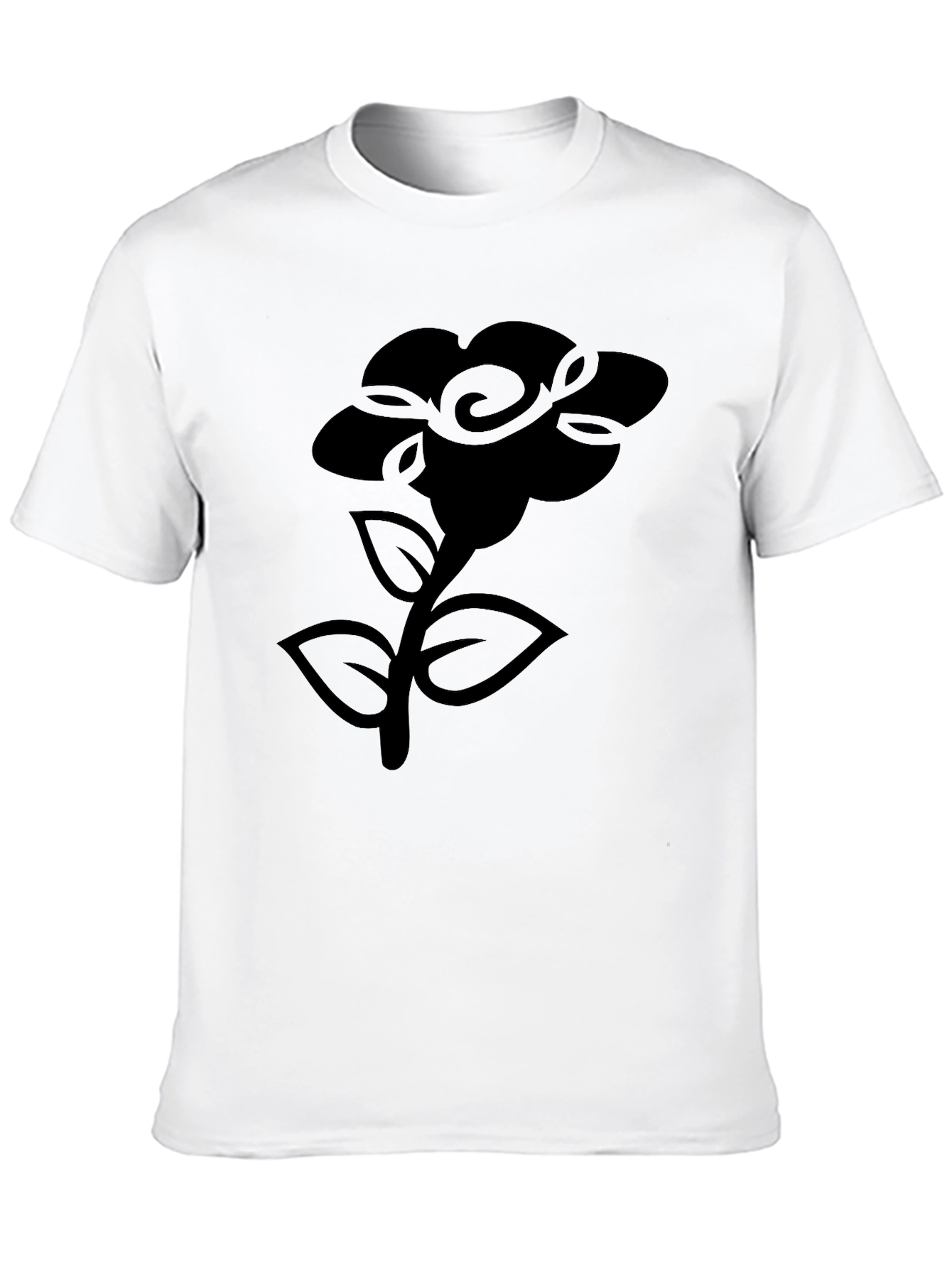 Black Floral Graphic T-Shirt - Modern & Stylish