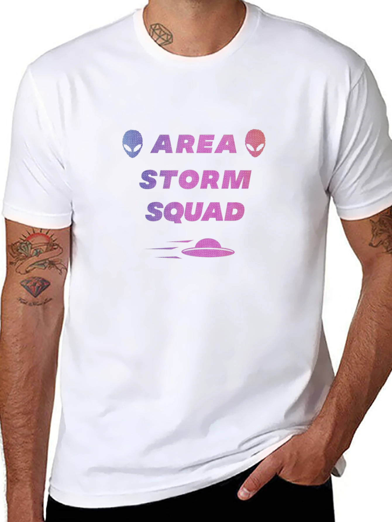 Area Storm Squad Alien Graphic Black T-Shirt
