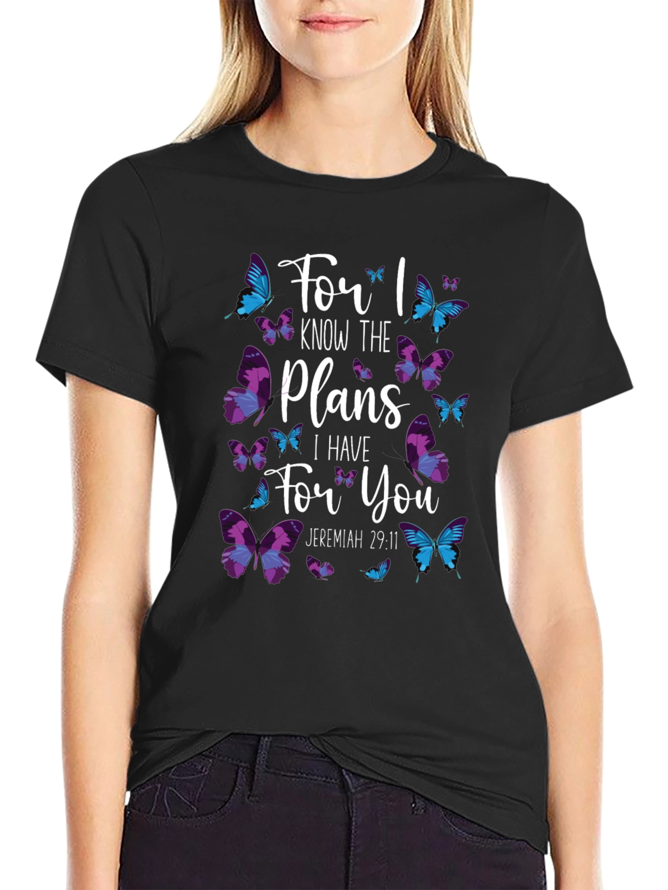 Butterfly Scripture T-Shirt - Jeremiah 29:11