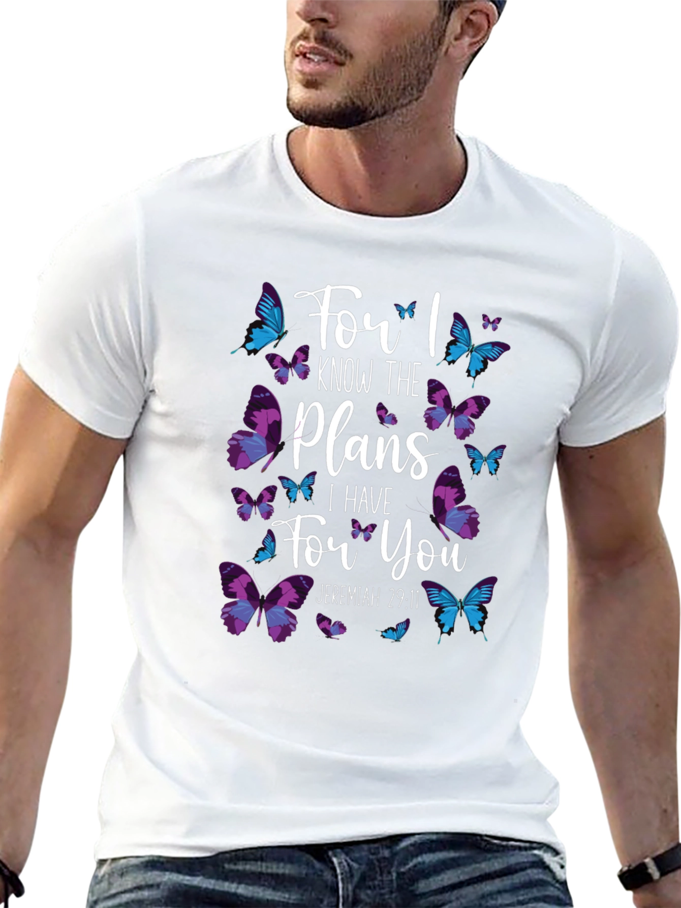 Butterfly Scripture T-Shirt - Jeremiah 29:11