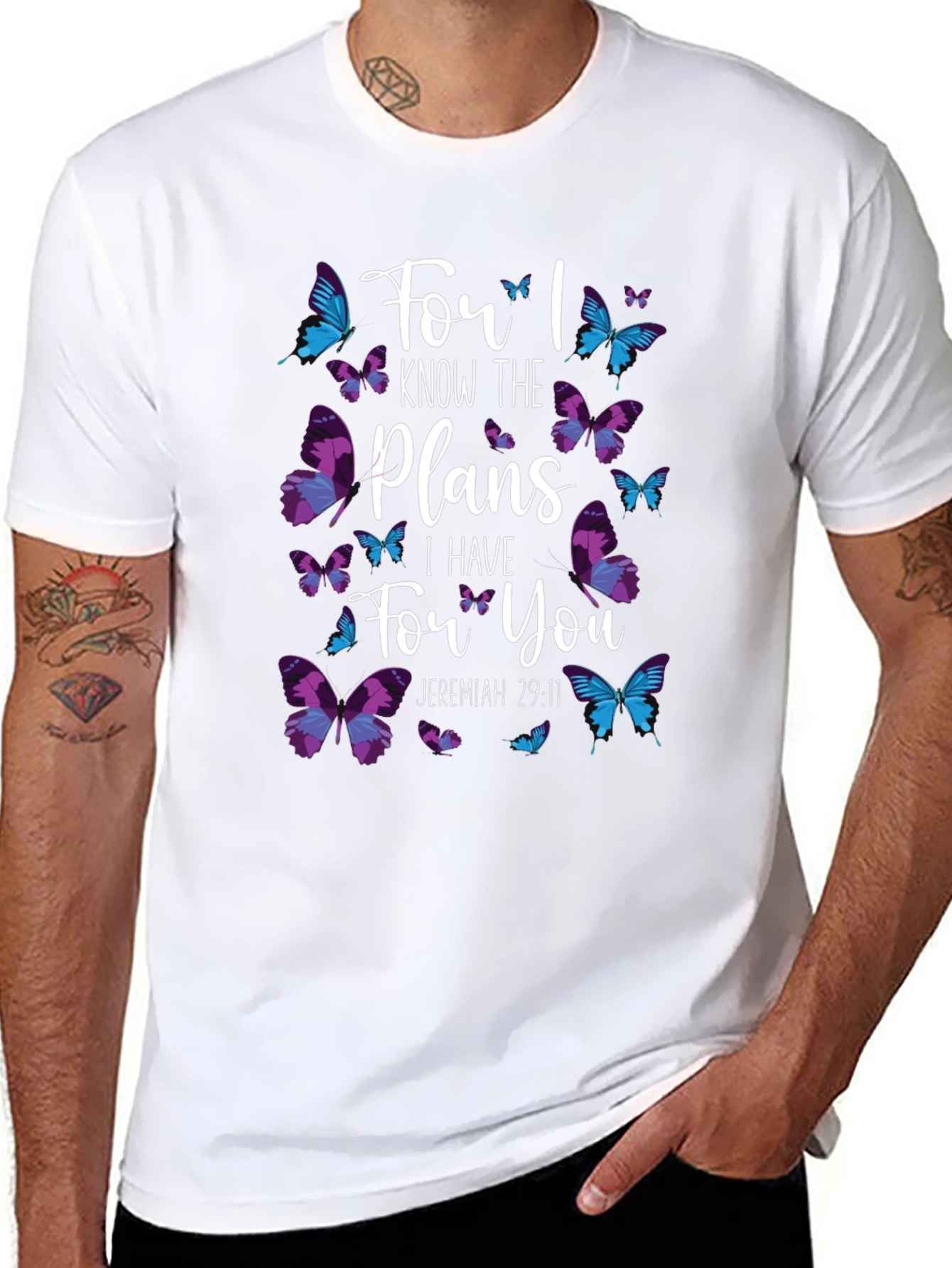Butterfly Scripture T-Shirt - Jeremiah 29:11