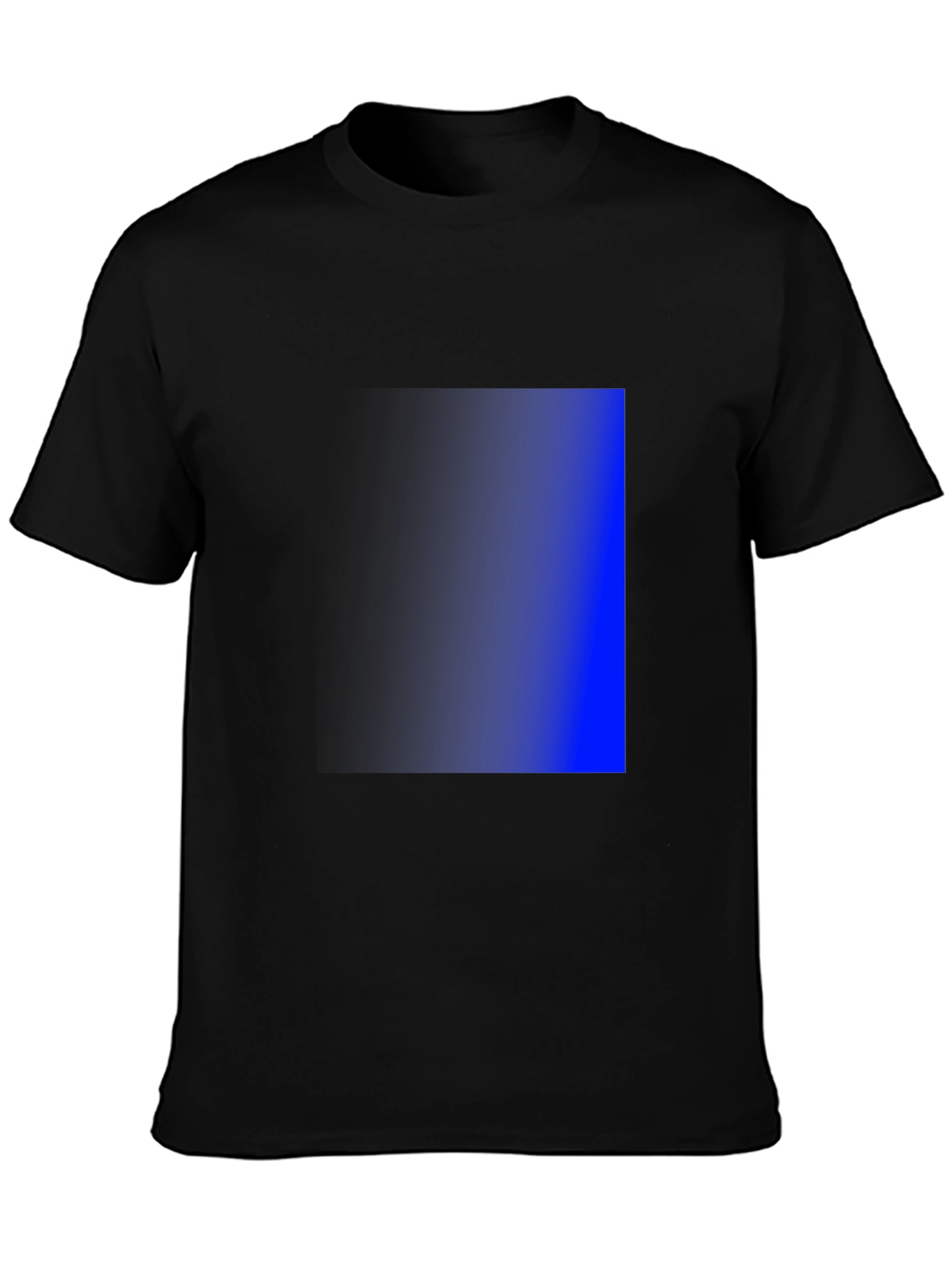 Mens Black T-Shirt with Gradient Square Design