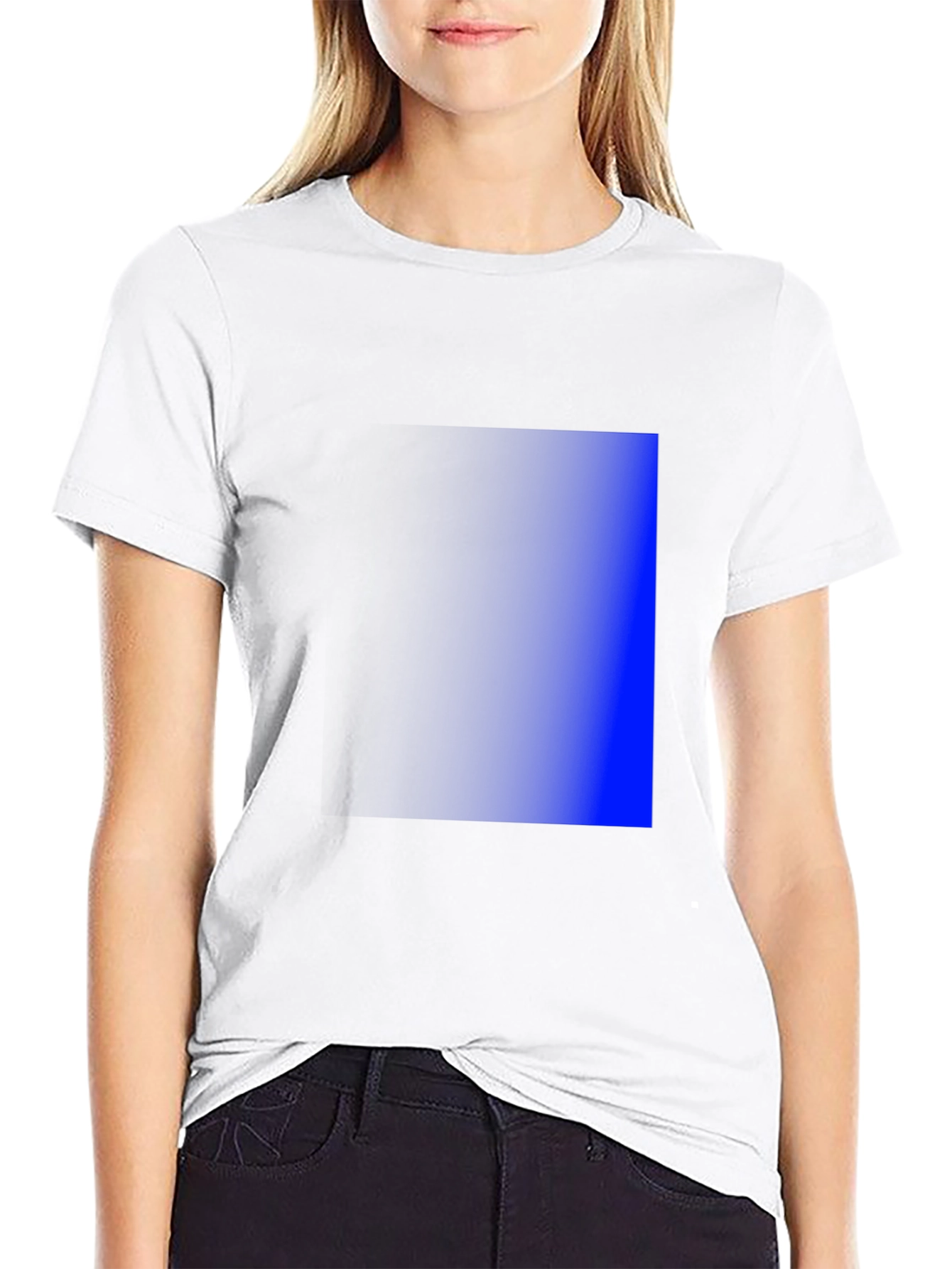 Mens Black T-Shirt with Gradient Square Design