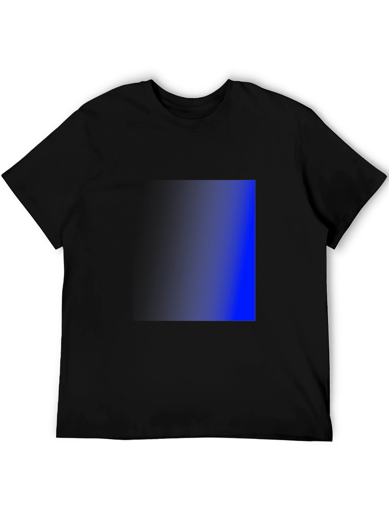Mens Black T-Shirt with Gradient Square Design