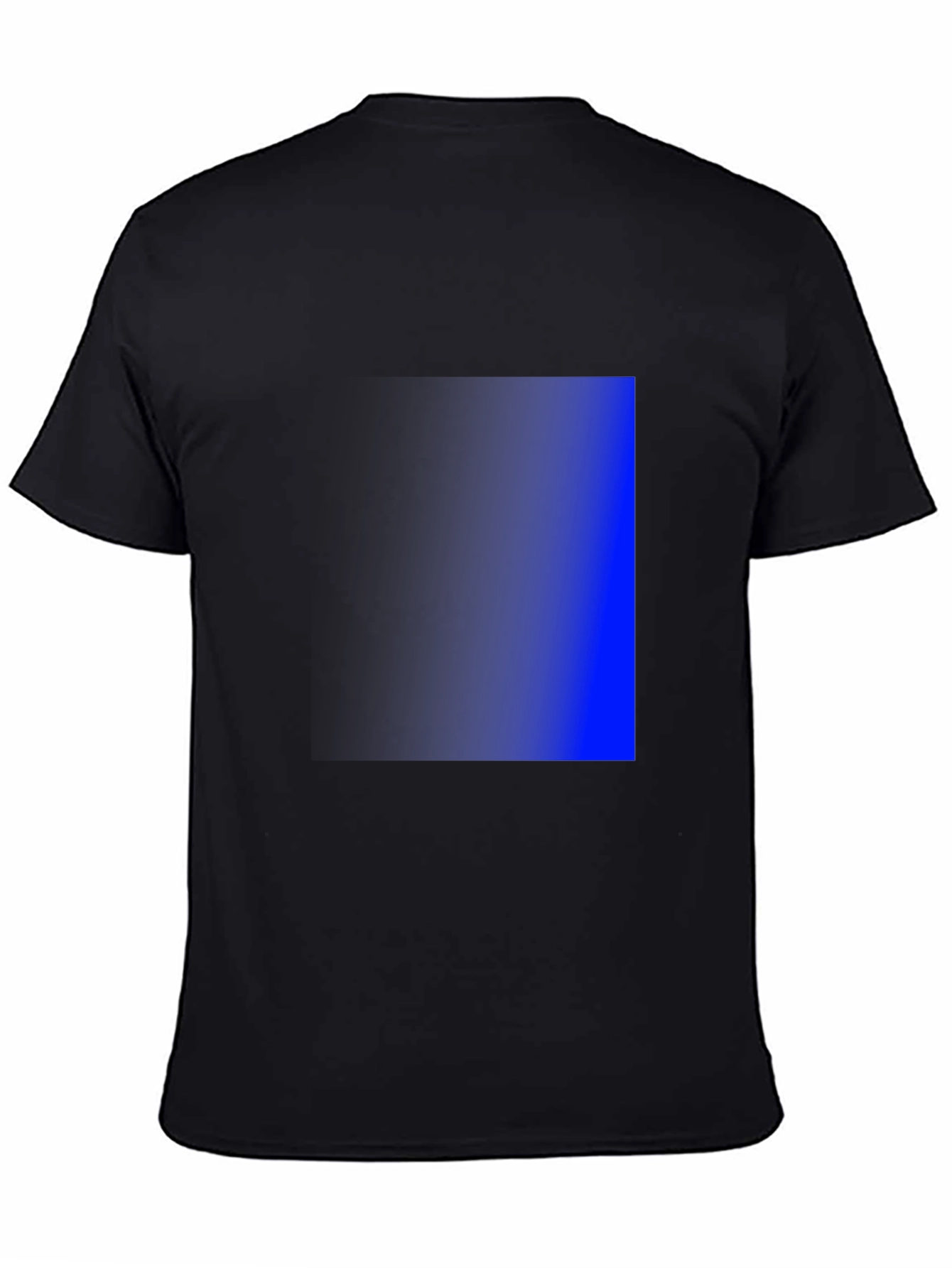 Mens Black T-Shirt with Gradient Square Design