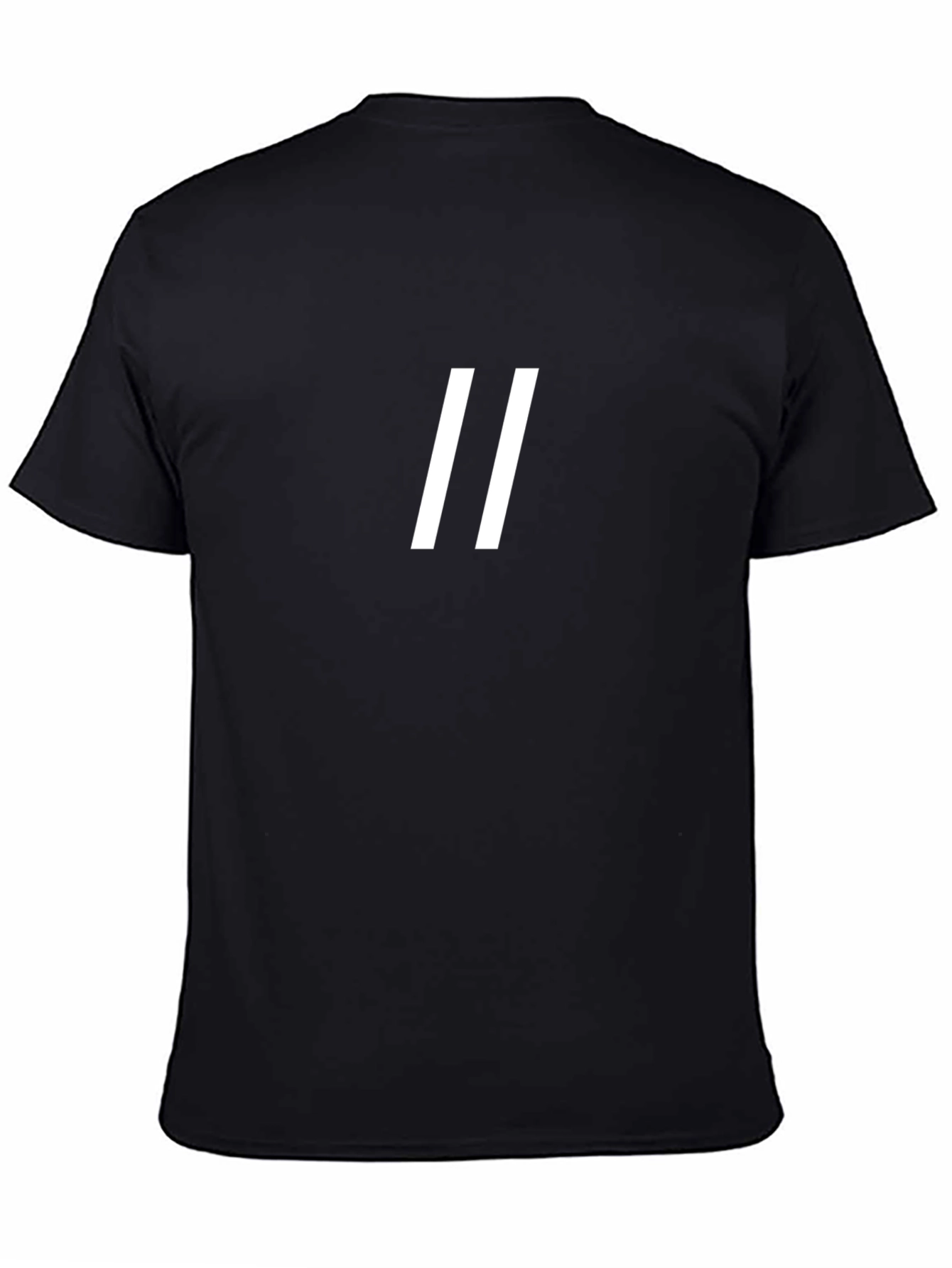 Minimalist Double Bar Black T-Shirt