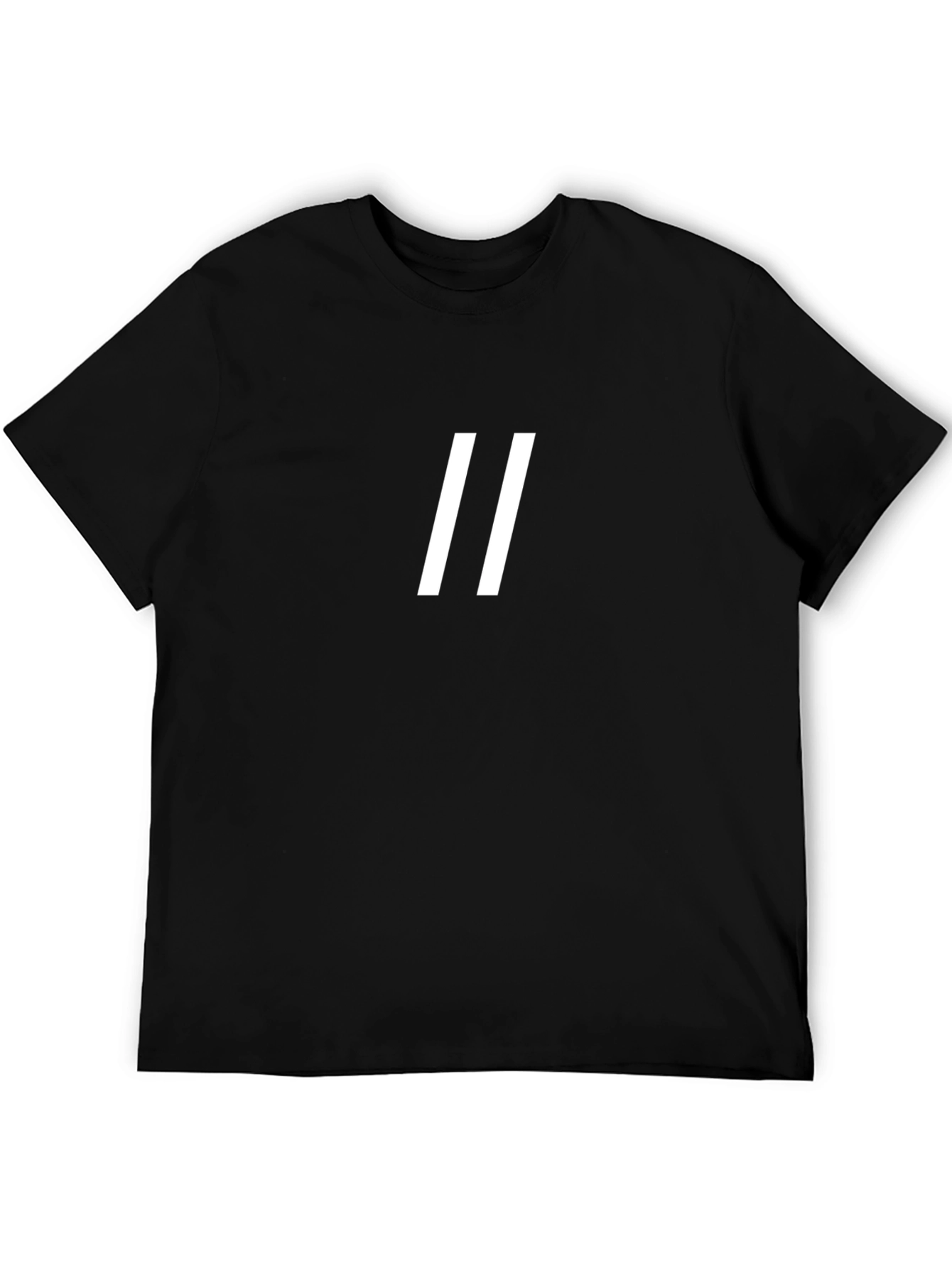 Minimalist Double Bar Black T-Shirt