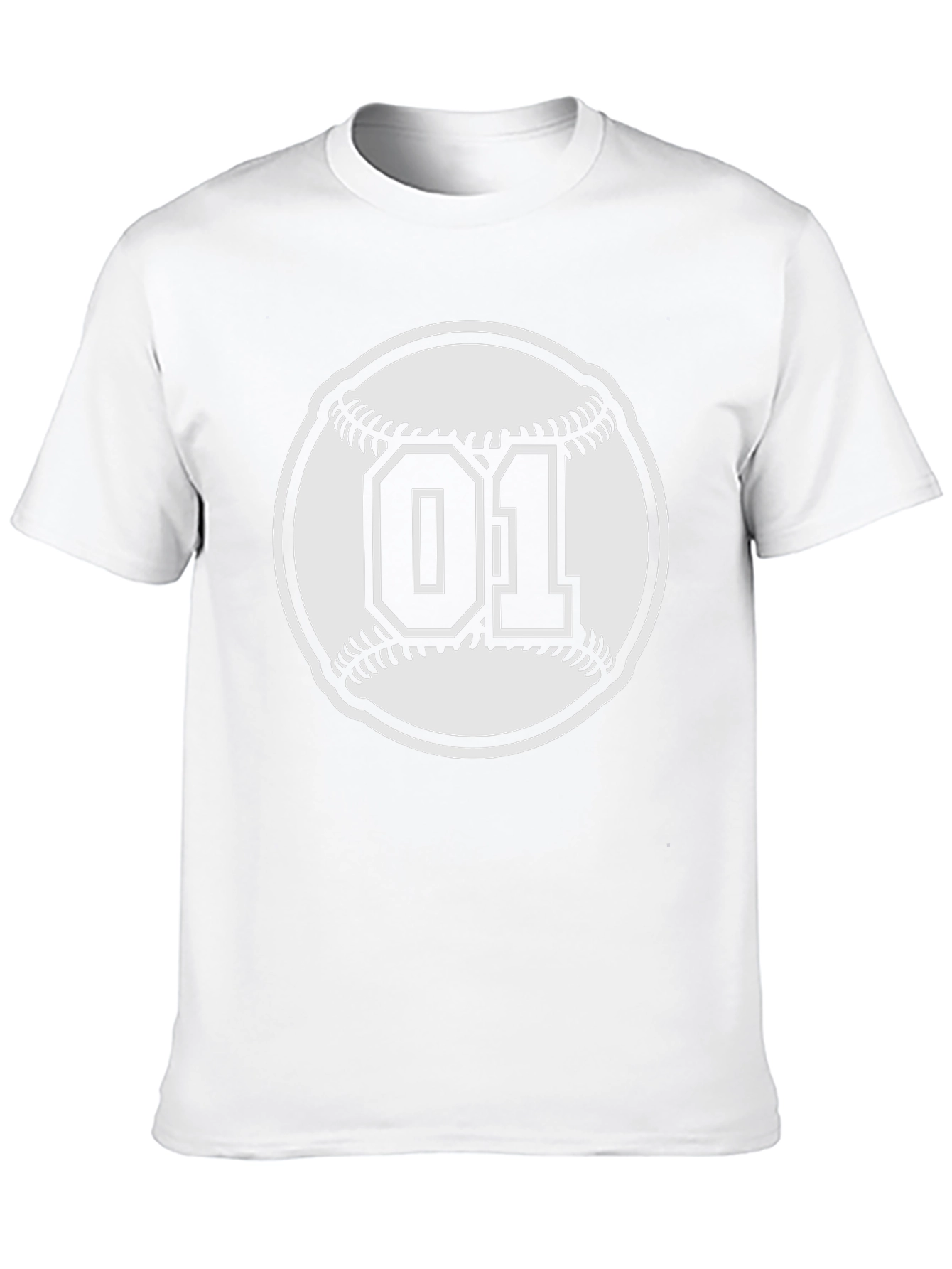 Baseball Number 01 T-Shirt - Black