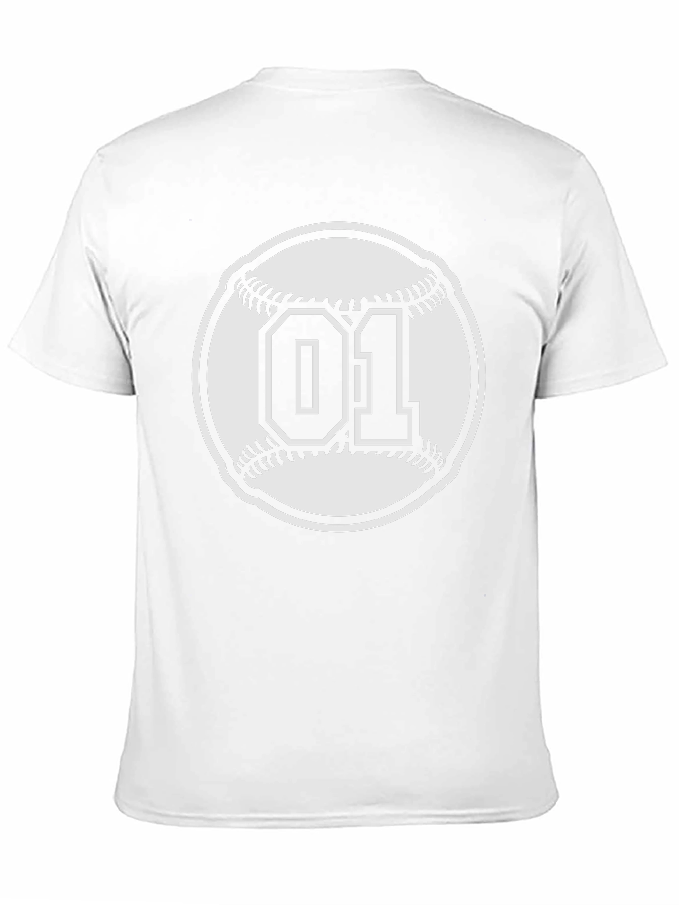 Baseball Number 01 T-Shirt - Black