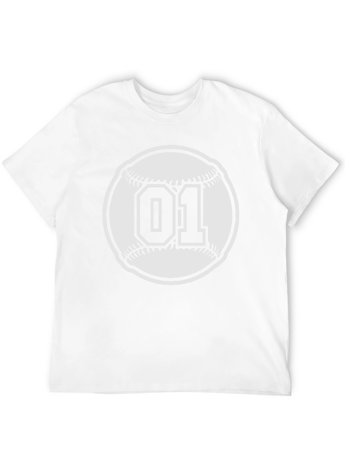 Baseball Number 01 T-Shirt - Black
